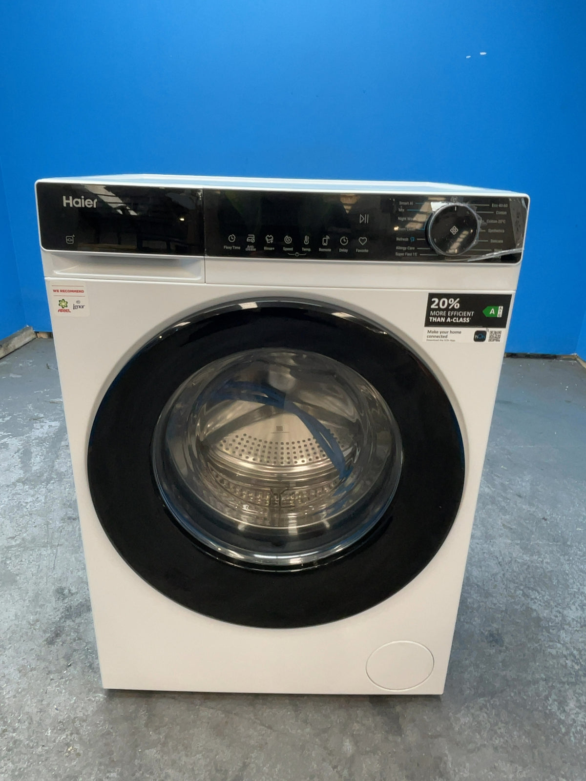 #GRC-165-952 - Haier 9kg 1400rpm Washing Machine – Steam Function, WiFi Connected, White