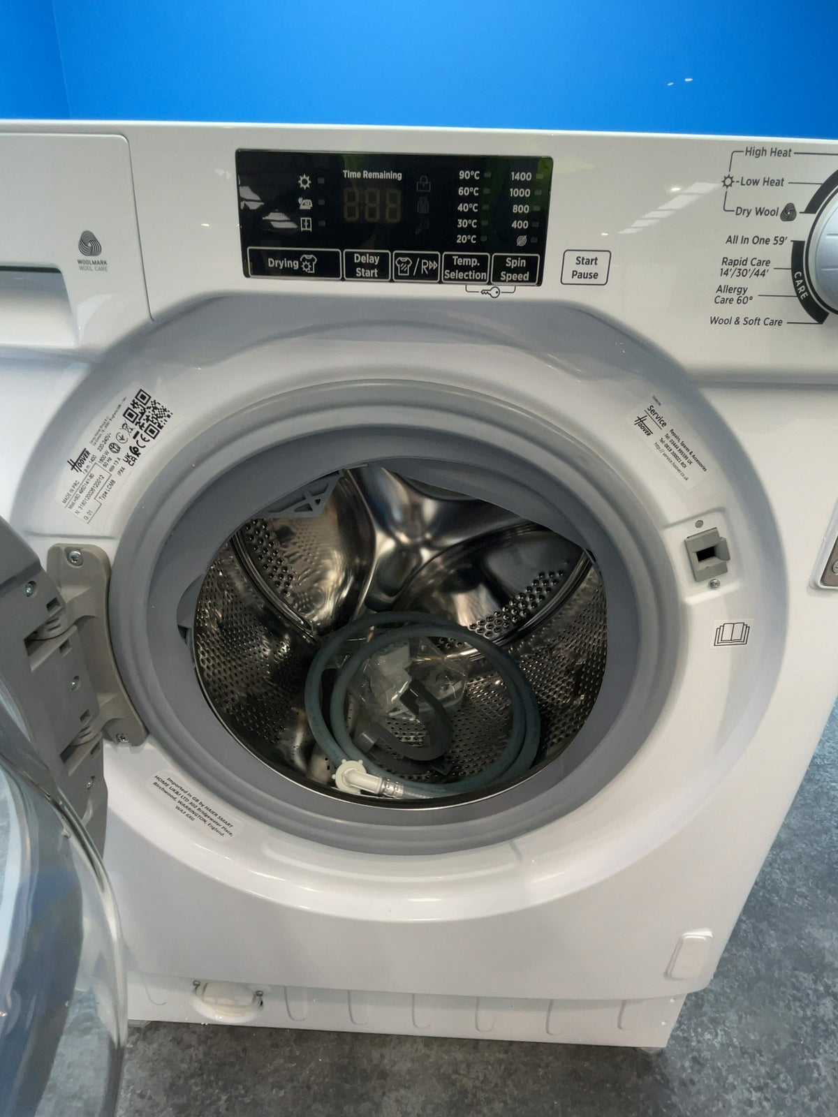 #GRC-165-954 - Hoover H-WASH & DRY 300 9kg/5kg Integrated Washer Dryer – 1400rpm, Rapid Cycles, White