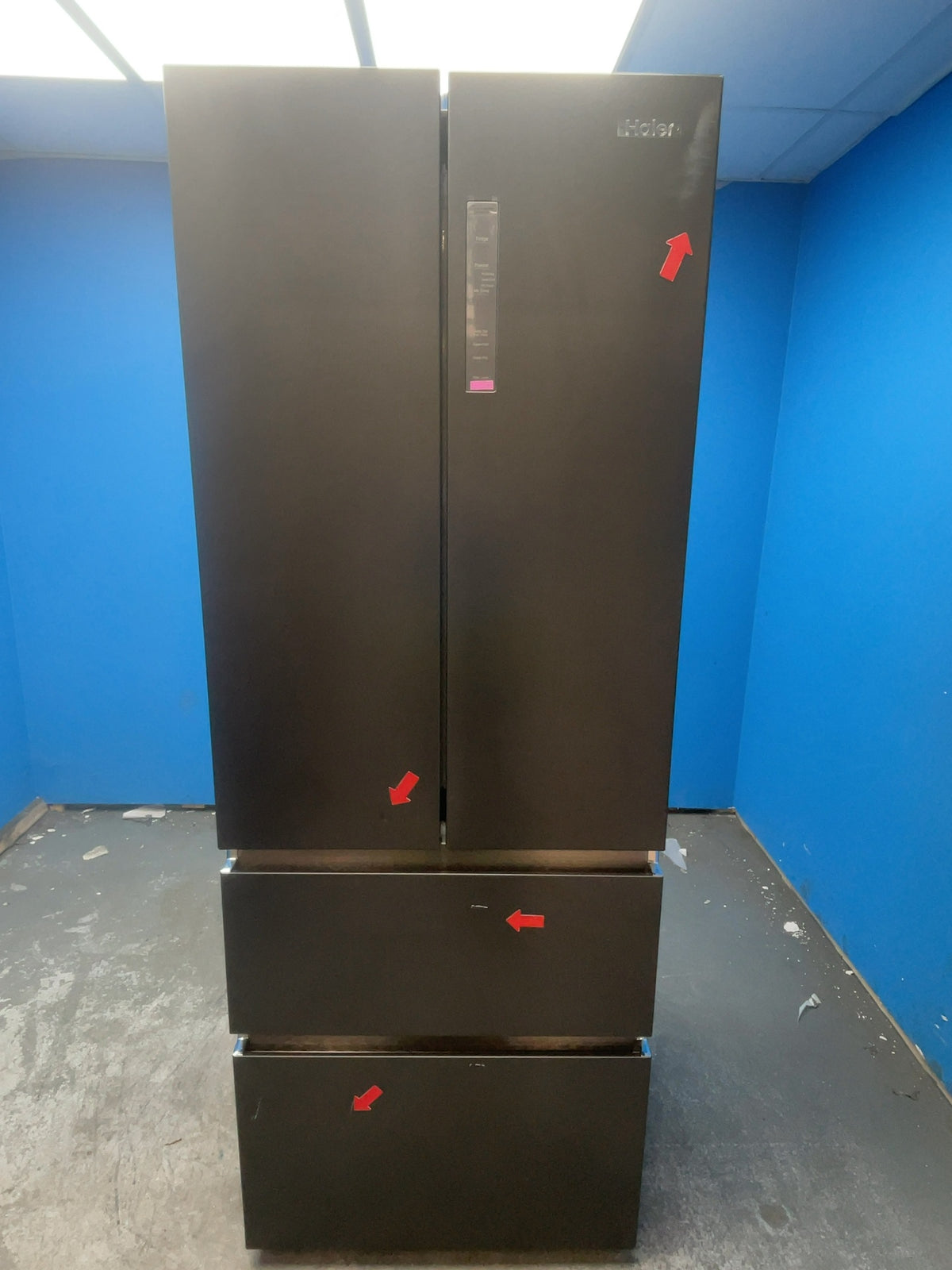 #GRC-165-960 - Haier 70cm French Door Fridge Freezer – 446L, Black, Total No Frost