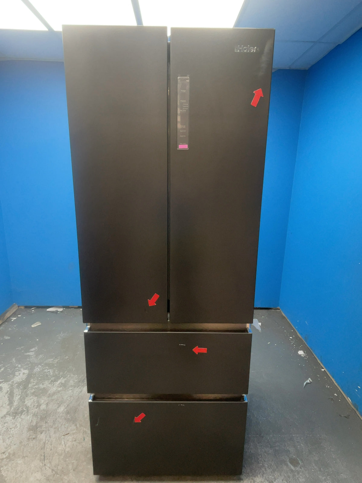 #GRC-165-960 - Haier 70cm French Door Fridge Freezer – 446L, Black, Total No Frost