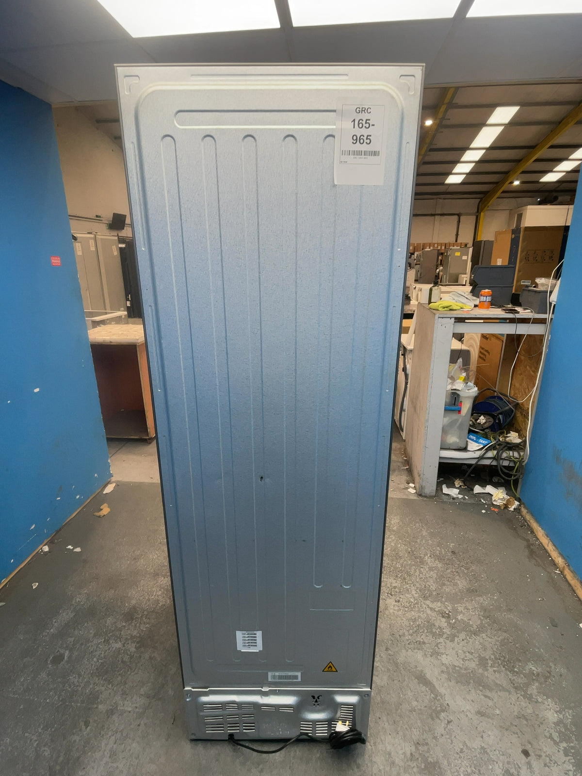 #GRC-165-965 - Haier HETR3619FWMG 60cm 70/30 Fridge Freezer – Total No Frost, Non-Plumbed Water Dispenser, MyZone Drawer, Silver