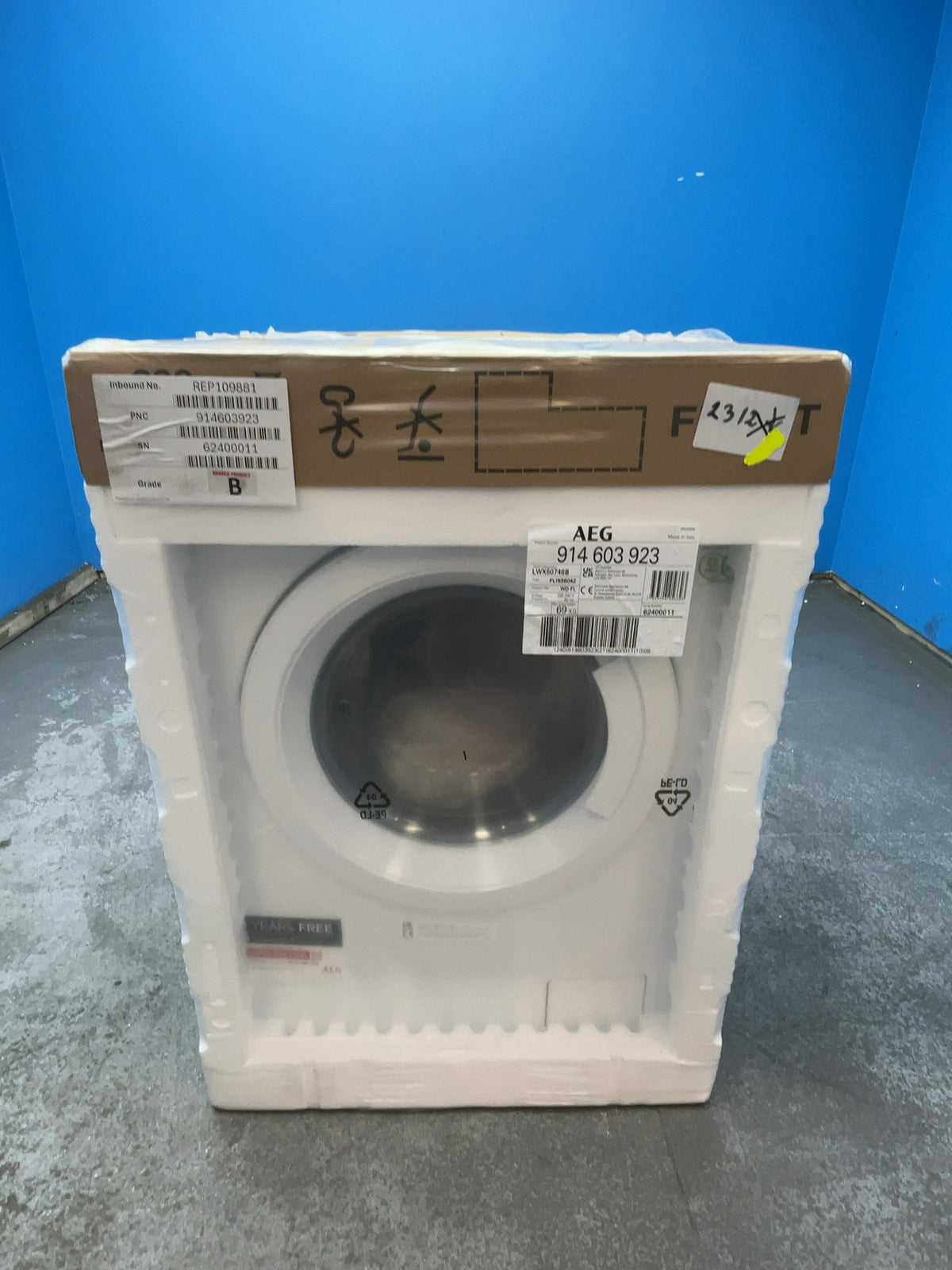 #GRC-166-001 - AEG 7kg/4kg ProSense Washer Dryer – 1600 Spin, AutoSense, White