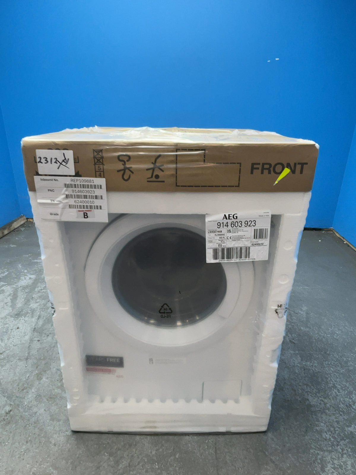 #GRC-166-006 - AEG 7kg/4kg ProSense Washer Dryer – 1600 Spin, AutoSense, White