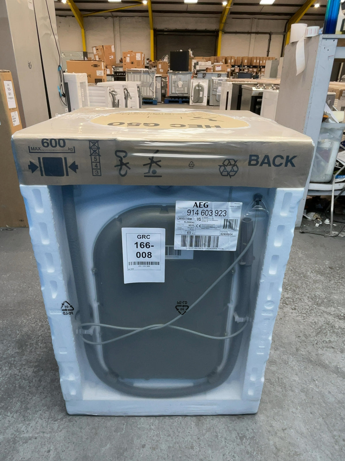 #GRC-166-008 - AEG 7kg/4kg ProSense Washer Dryer – 1600 Spin, AutoSense, White
