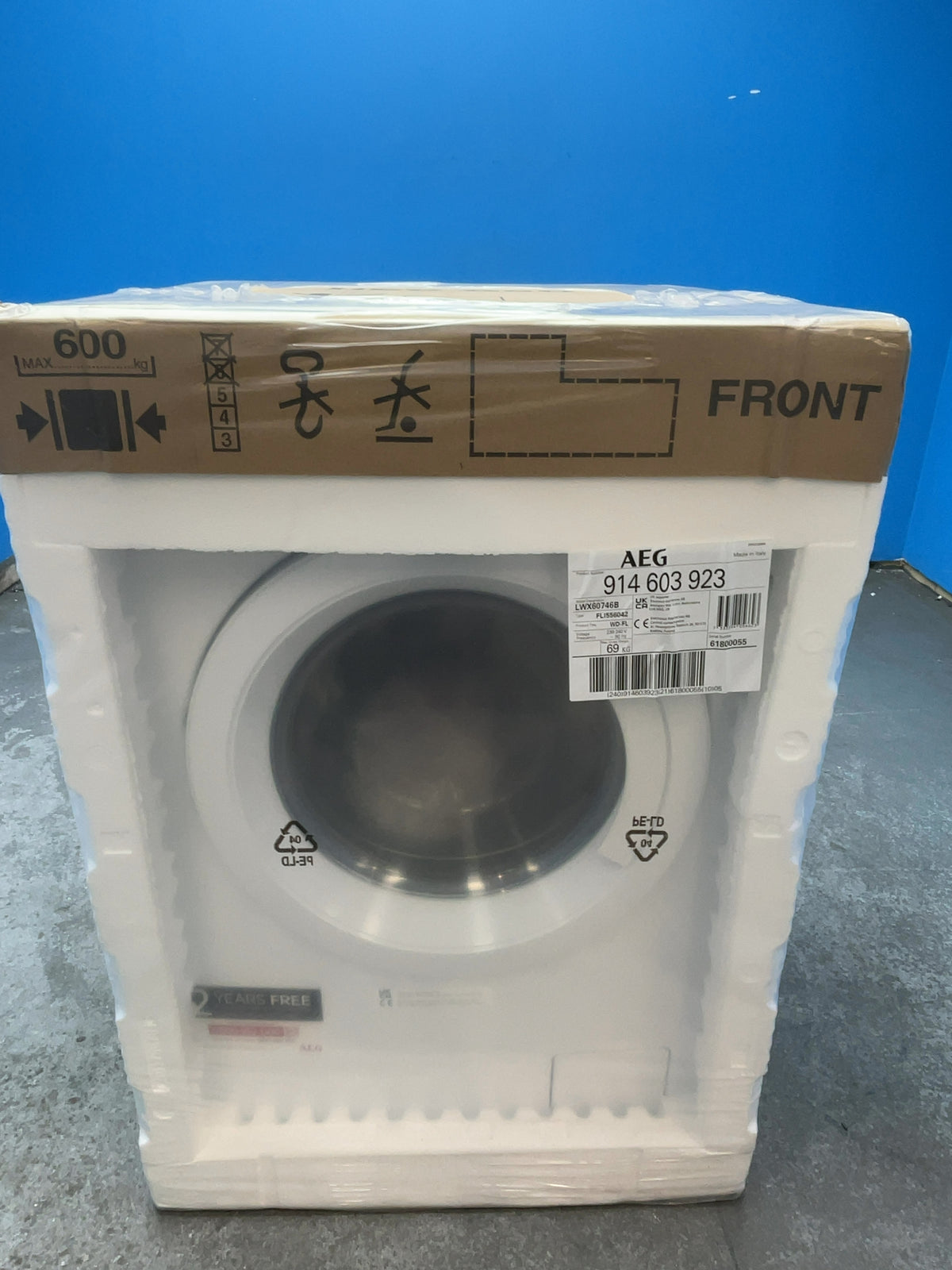 #GRC-166-015 - AEG 7kg/4kg ProSense Washer Dryer – 1600 Spin, AutoSense, White