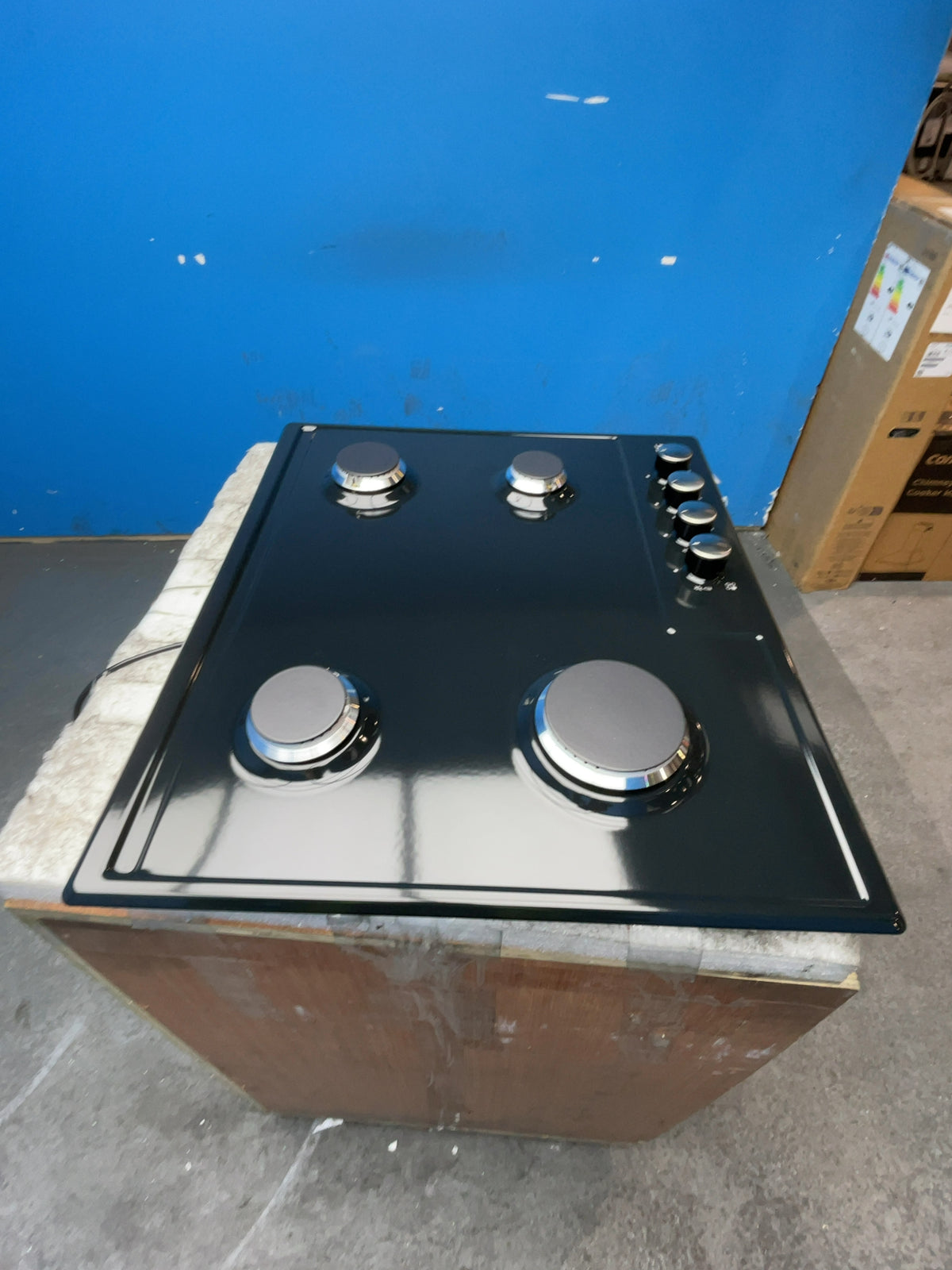 #GRC-166-027 - AEG 3000 60cm 4 Burner Gas Hob in Black – Speed Burners, Cast Iron Pan Supports, Flame Failure Safety