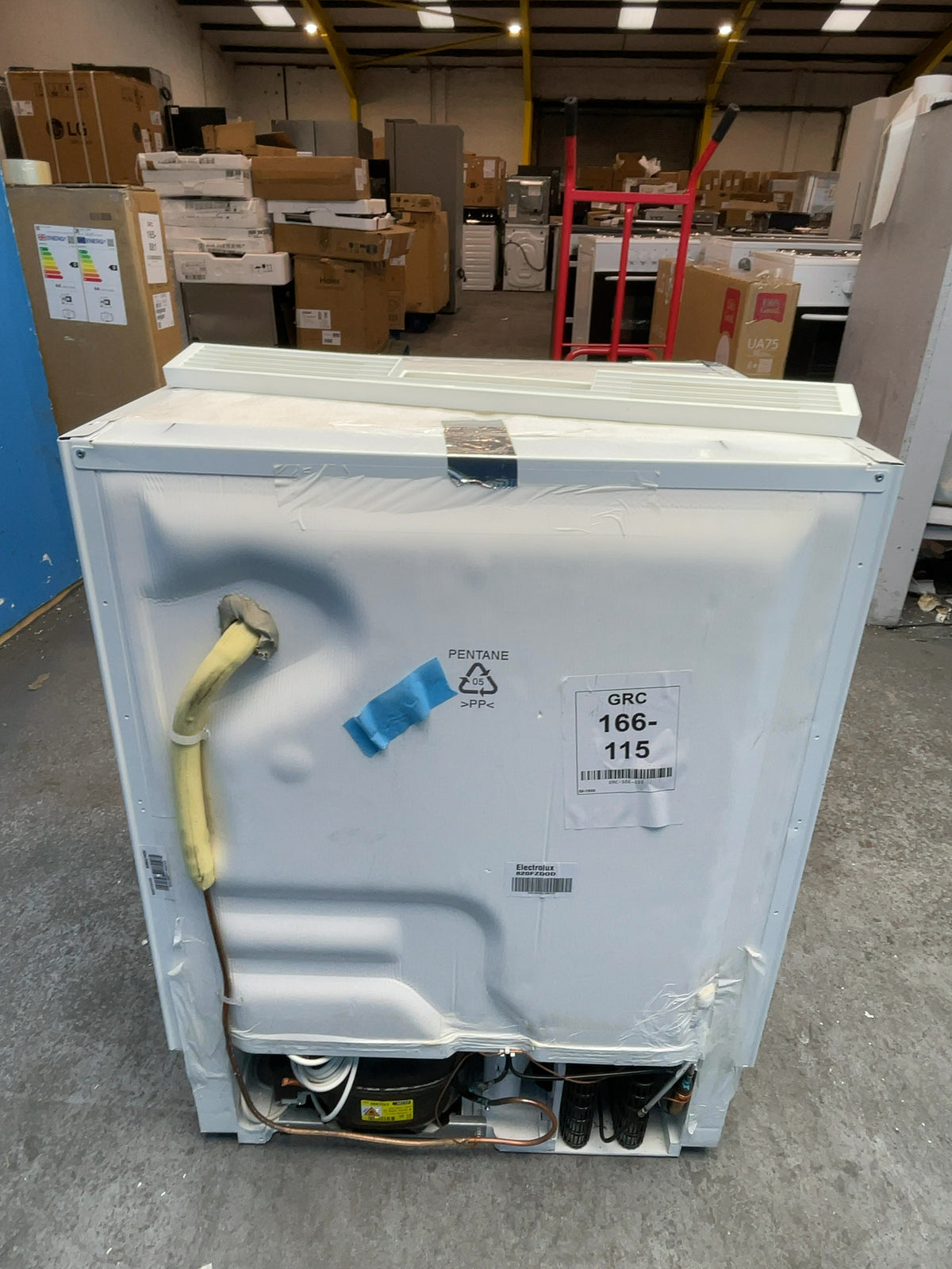 #GRC-166-115 - Electrolux 60cm Built-Under Integrated Freezer – 95L, 4 Drawers, FastFreeze, TempAlert
