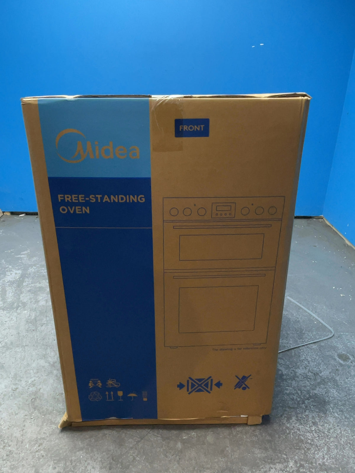 #GRC-166-147 - Midea 60cm Double Oven Electric Cooker – 107L Capacity, Ceramic Hob, Stainless Steel