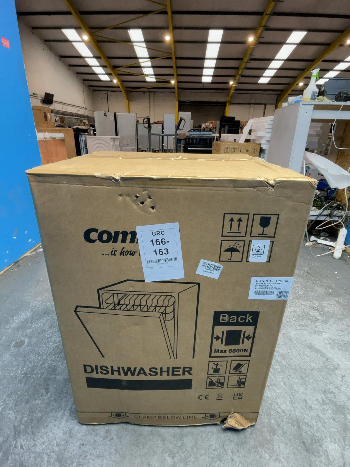 #GRC-166-163 - Comfee Full Size Freestanding Dishwasher – 12 Place Settings, 30 Min Rapid Wash, Hygiene 72°C Cycle, Black