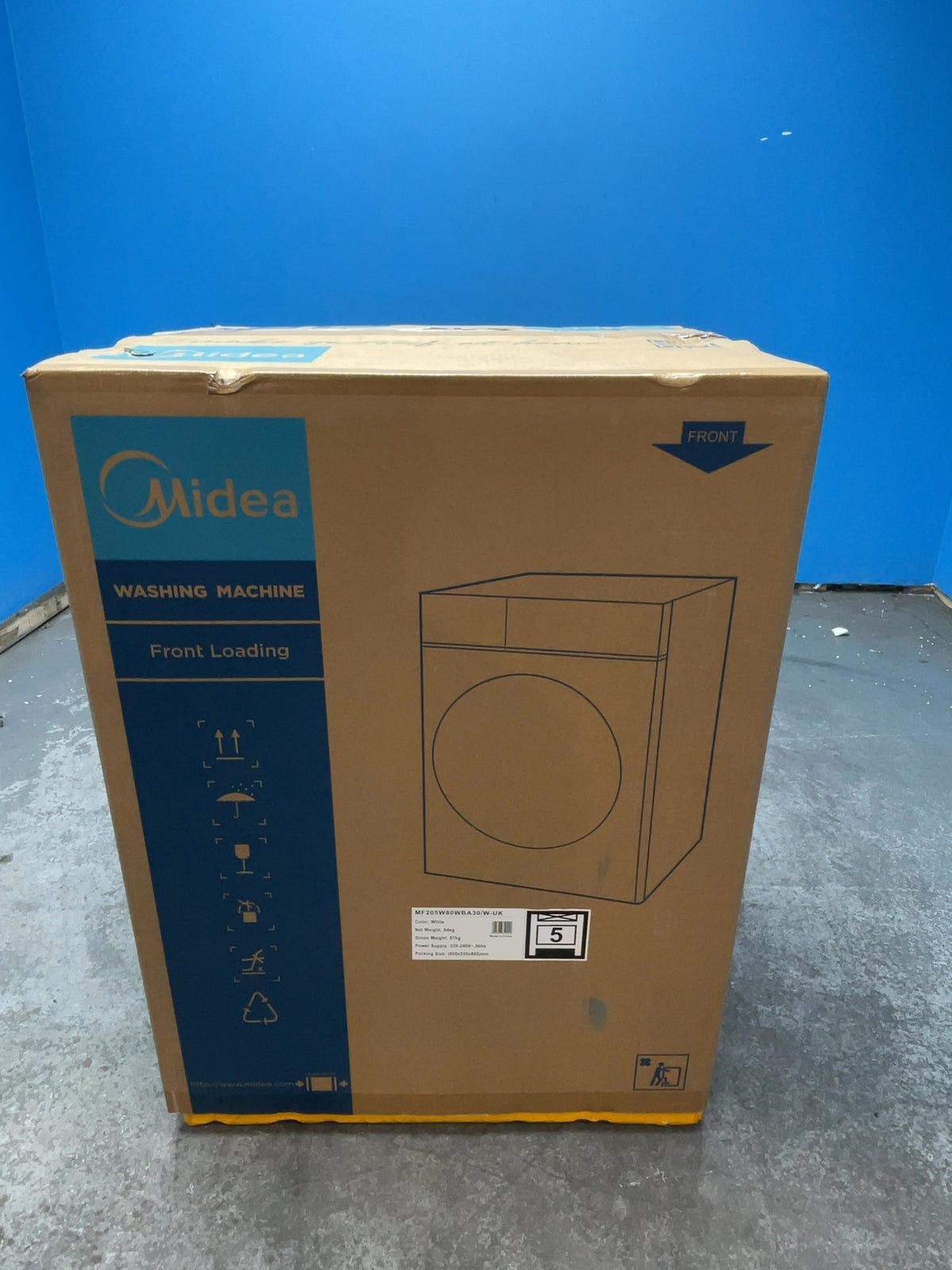 #GRC-166-172 - Midea 8kg 1400rpm Washing Machine – Smart WiFi, Digital Inverter, White