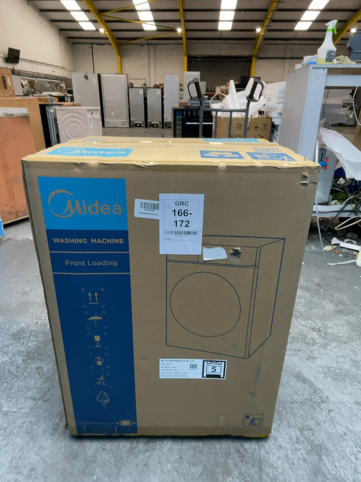 #GRC-166-172 - Midea 8kg 1400rpm Washing Machine – Smart WiFi, Digital Inverter, White