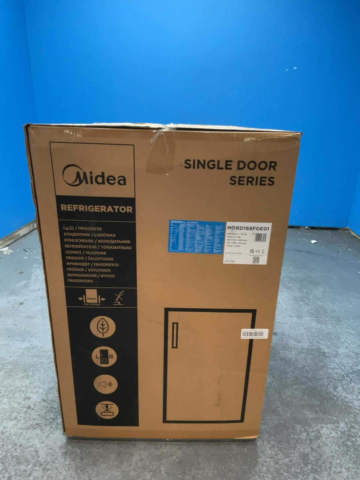 #GRC-166-191 - Midea Undercounter Fridge with Ice Box – 113L Capacity, Reversible Door, White