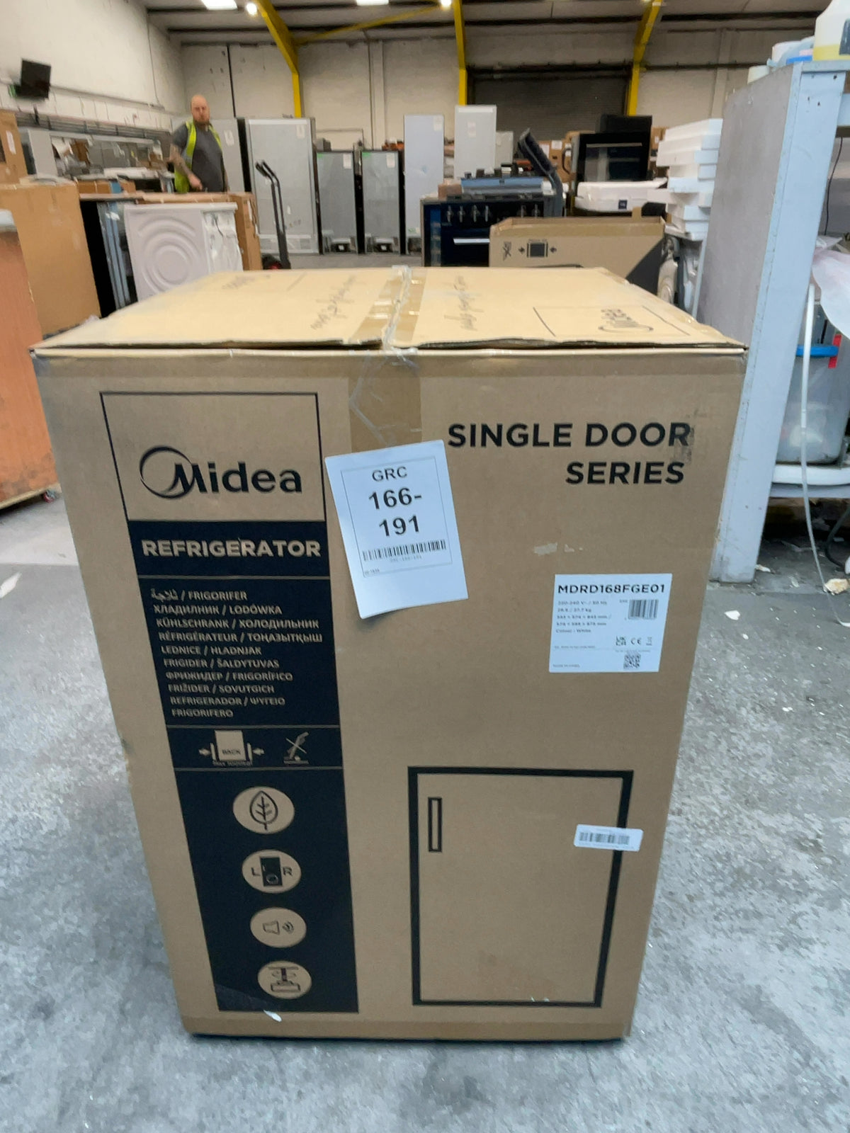 #GRC-166-191 - Midea Undercounter Fridge with Ice Box – 113L Capacity, Reversible Door, White