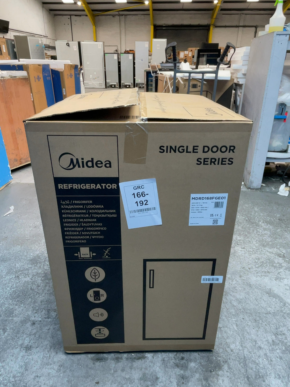 #GRC-166-192 - Midea Undercounter Fridge with Ice Box – 113L Capacity, Reversible Door, White