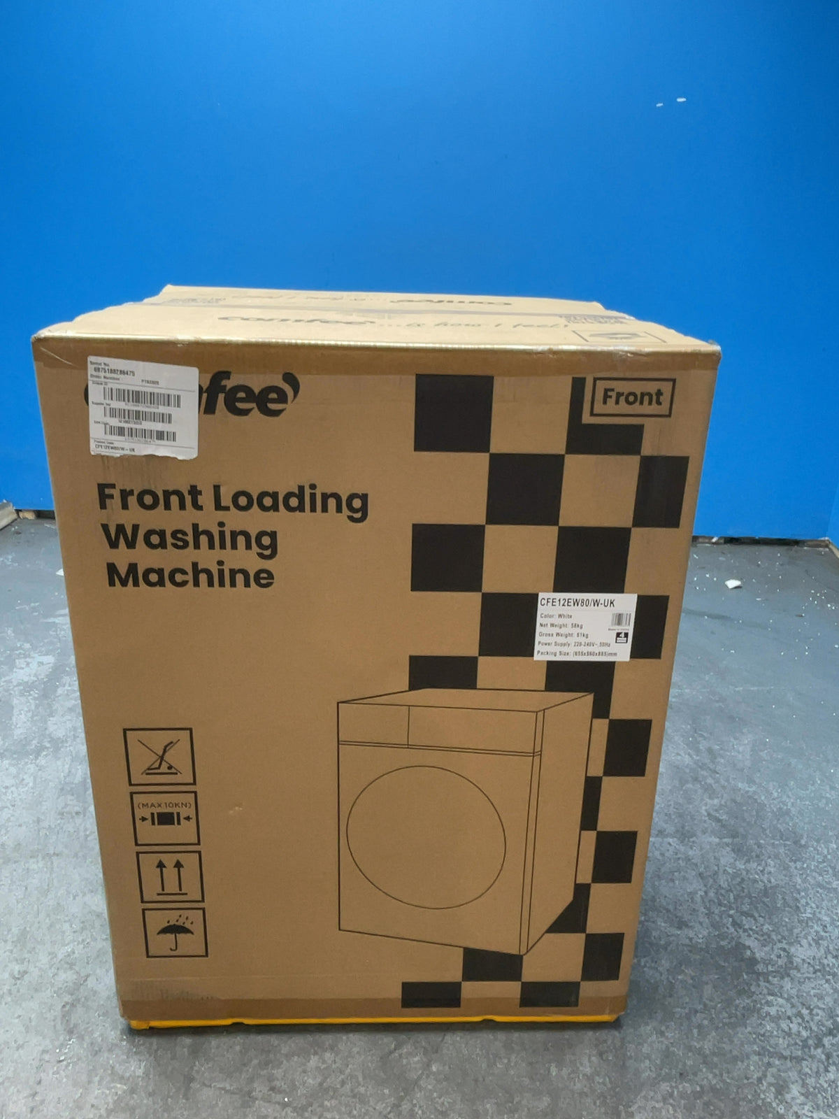 #GRC-166-196 - Comfee 8kg 1400rpm Washing Machine – Steam Wash, Slim 48cm Depth, White