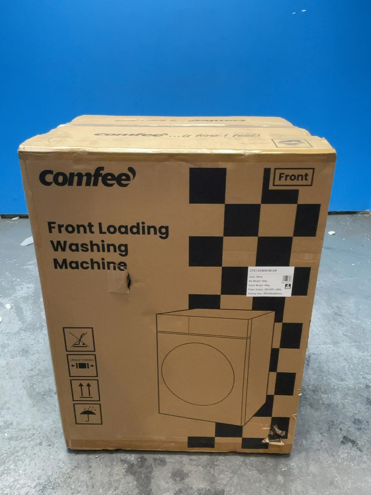 #GRC-166-200 - Comfee 9kg 1400rpm Washing Machine – Steam Care, BLDC Inverter Motor, Slim 50cm Depth, White