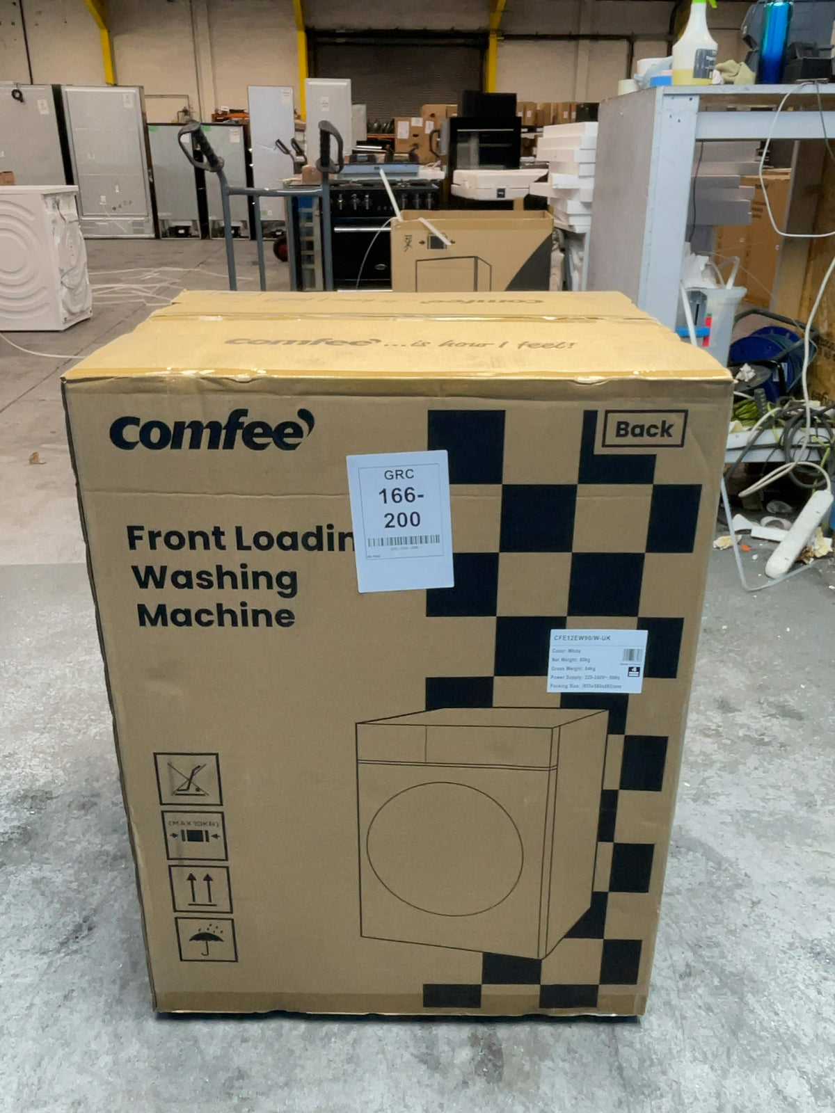 #GRC-166-200 - Comfee 9kg 1400rpm Washing Machine – Steam Care, BLDC Inverter Motor, Slim 50cm Depth, White
