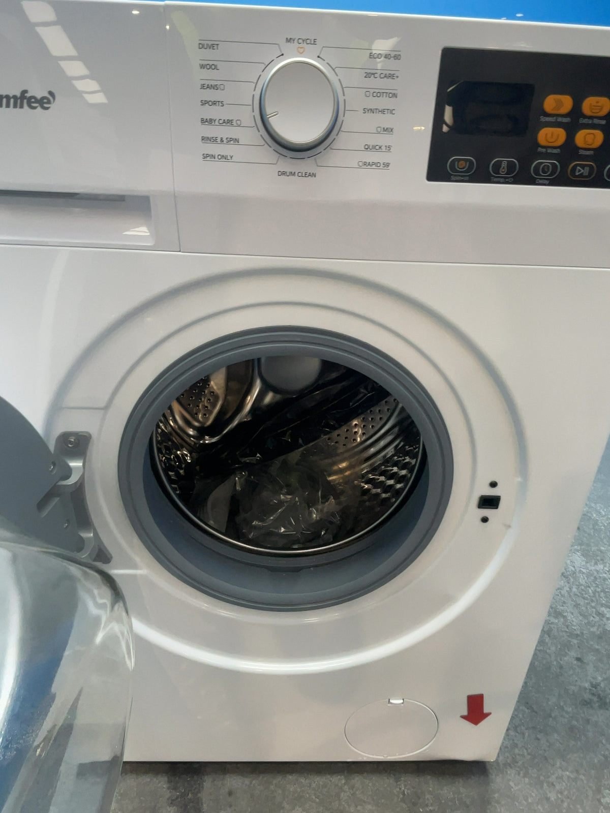 #GRC-166-208 - Comfee 9kg 1400rpm Freestanding Washing Machine – 15 Programmes, Quick Wash, White