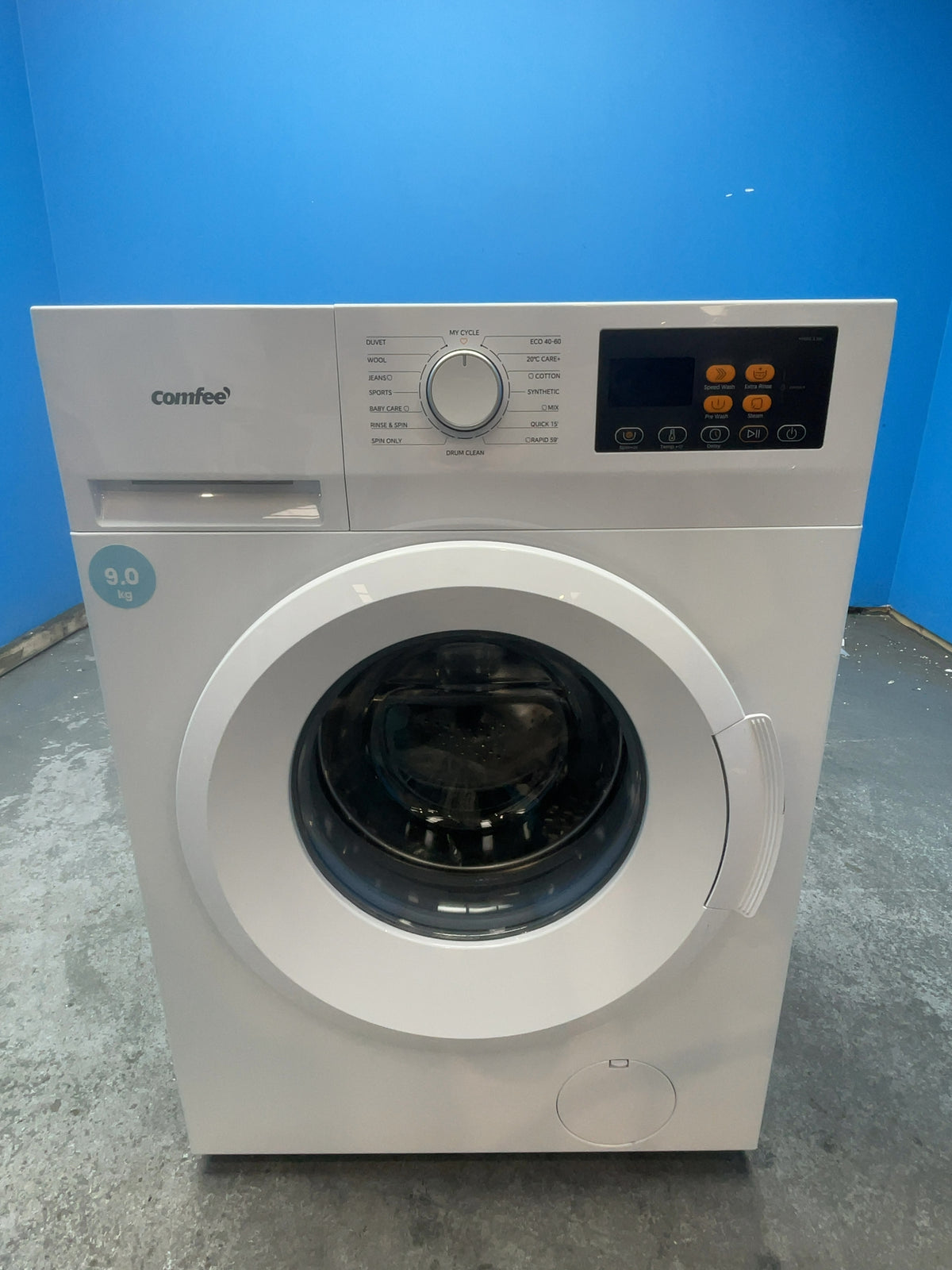 #GRC-166-217 - Comfee 9kg 1400rpm Freestanding Washing Machine – 15 Programmes, Quick Wash, White