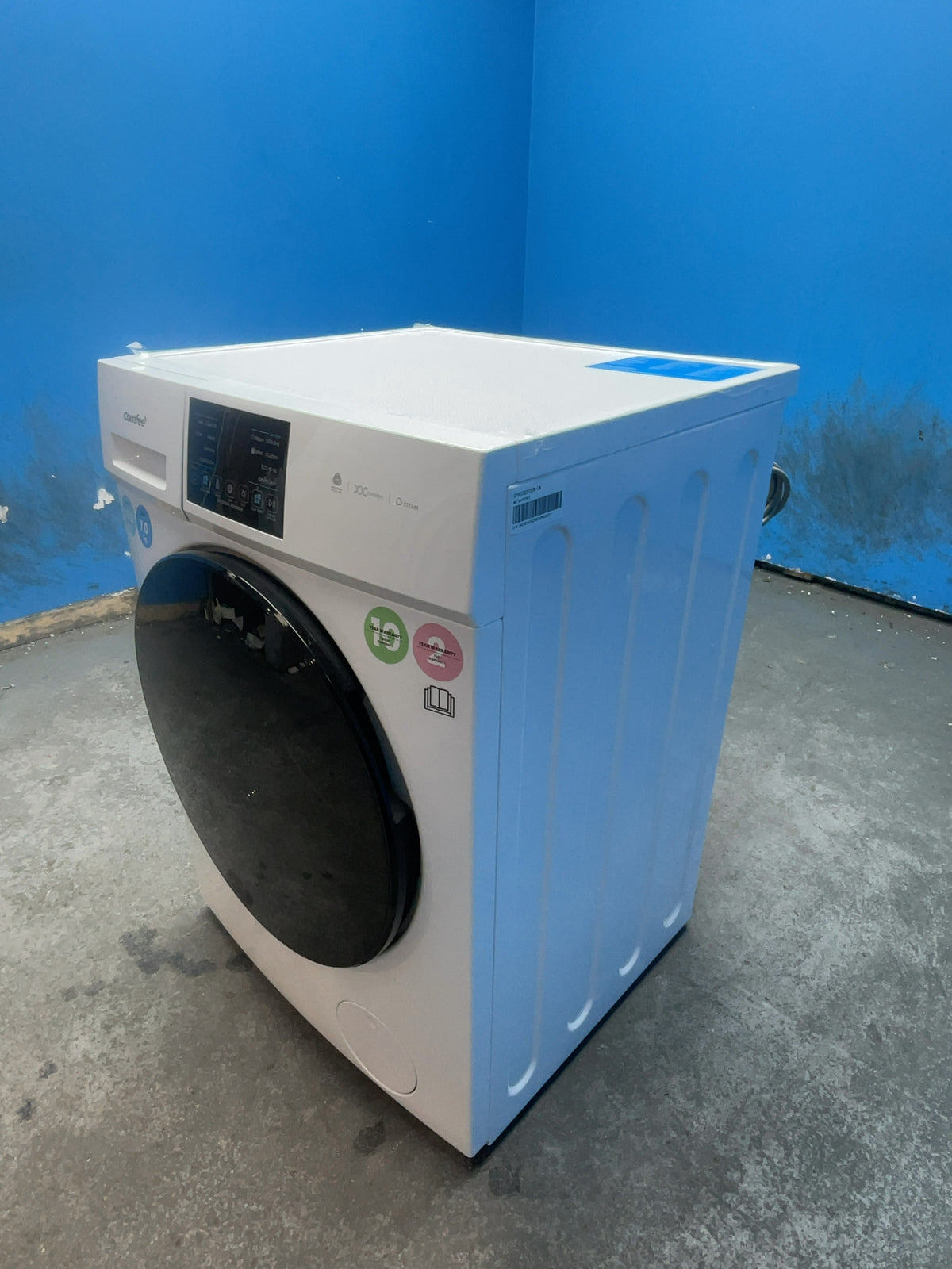 #GRC-166-221 - Comfee 10kg Wash / 7kg Dry Washer Dryer – Steam Care, Woolmark Certified, White