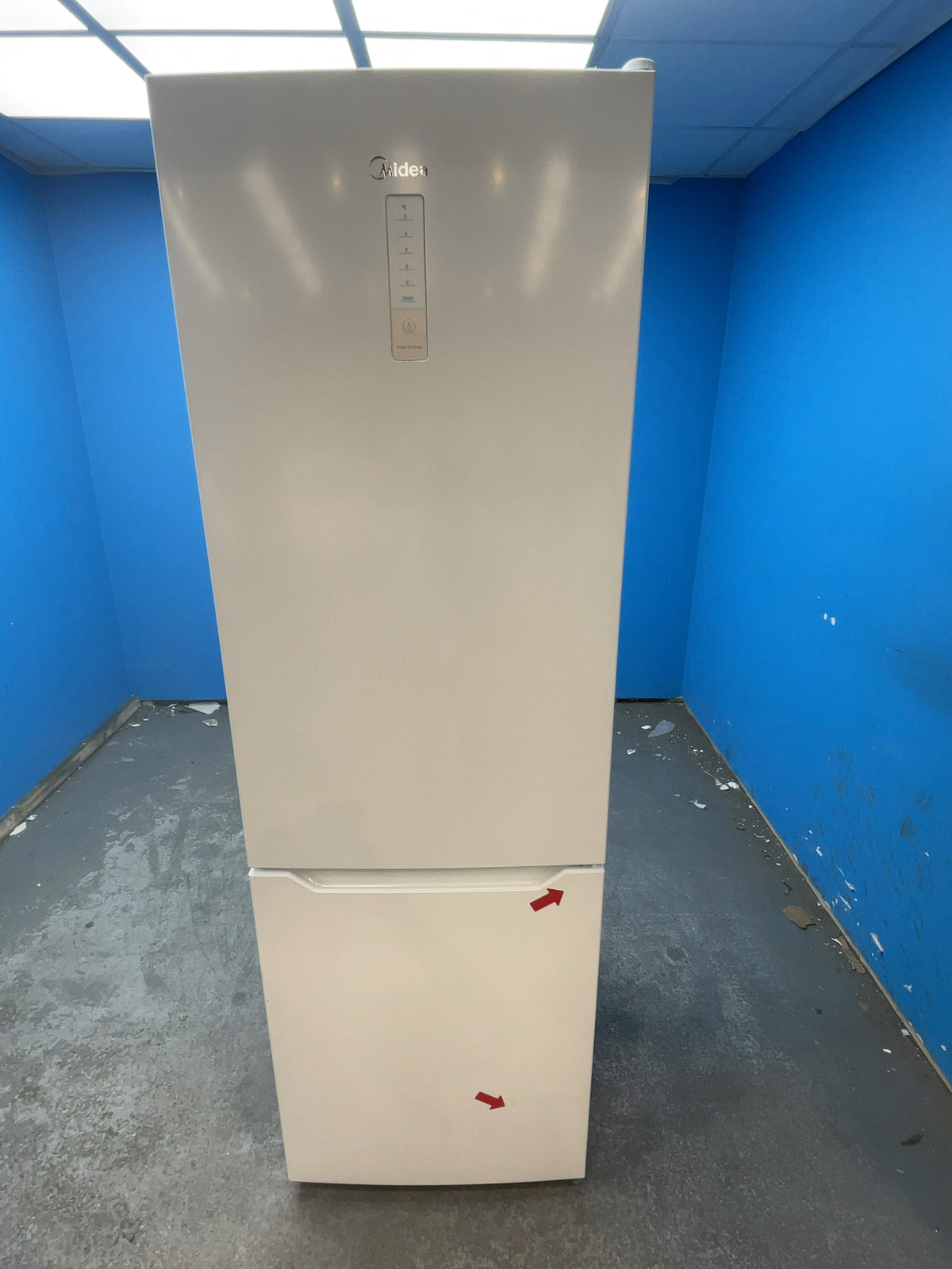 #GRC-166-222 - Midea 59.9cm 60/40 Fridge Freezer – 310L, White, Total No Frost