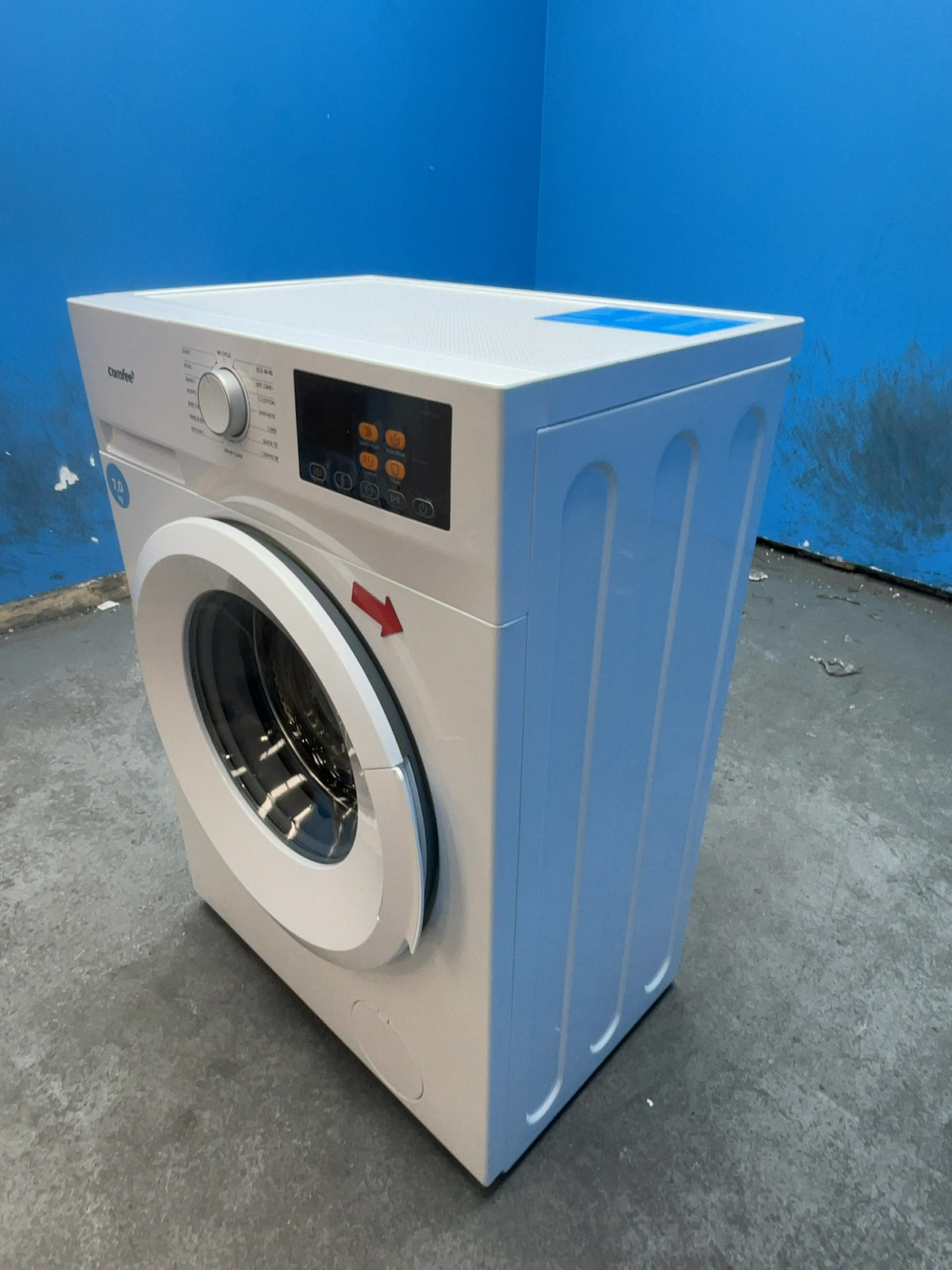 #GRC-166-248 - Comfee 7kg 1200rpm Washing Machine – Steam Wash & 15 Min Quick Cycle, White