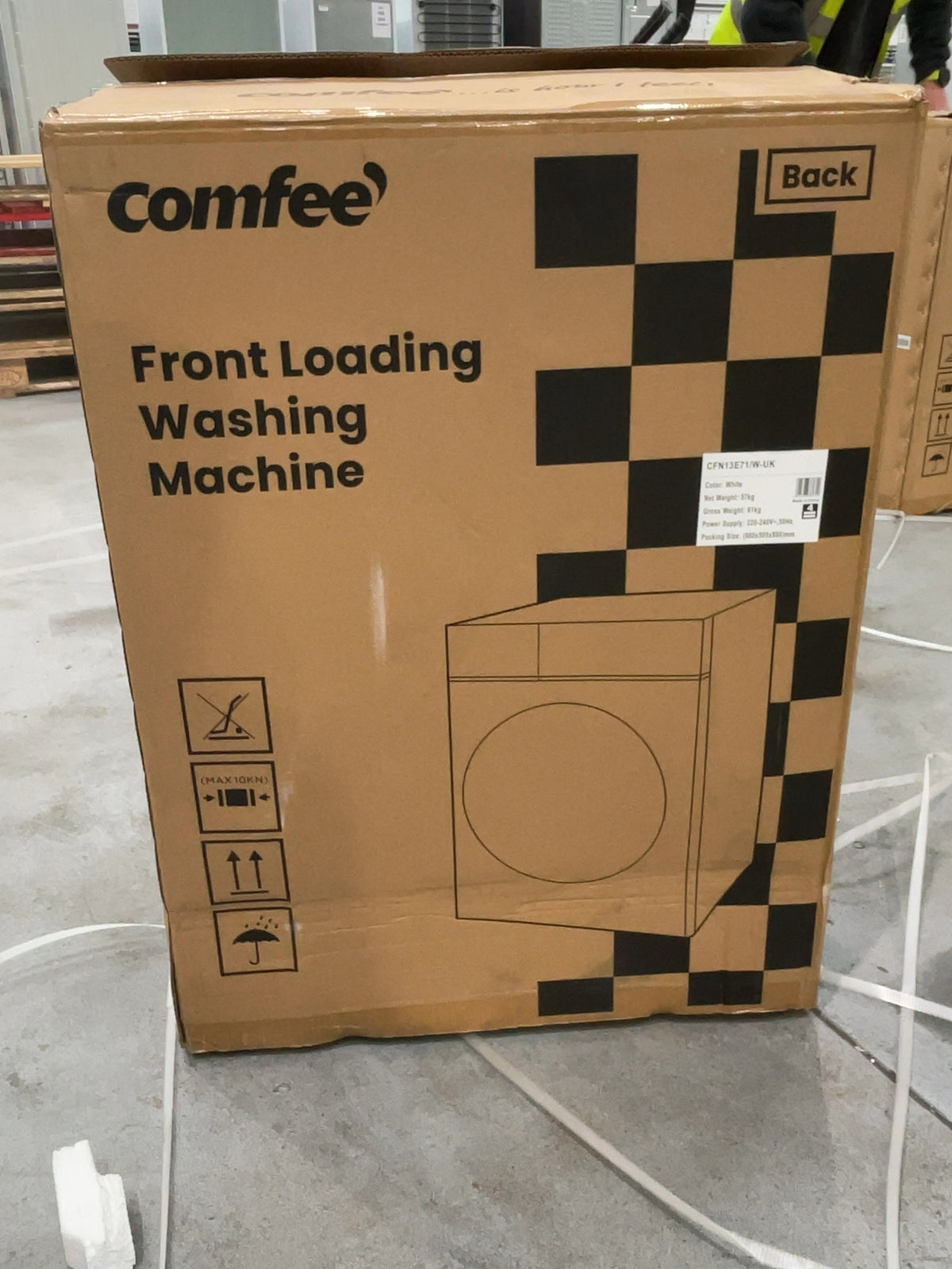 #GRC-166-290 - Comfee 7kg 1200rpm Washing Machine – Steam Wash & 15 Min Quick Cycle, White
