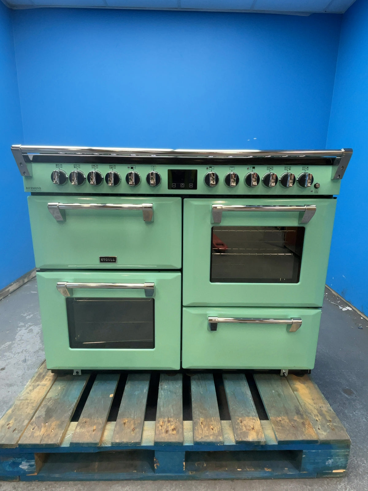 #GRC-166-356 - Stoves Richmond Deluxe 110cm Dual Fuel Range Cooker – Quad Oven, 7 Burners, Mojito Mint