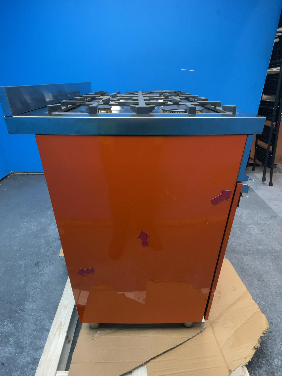 #GRC-166-360 - Bertazzoni Professional Series 90cm Dual Fuel Range Cooker – Double Oven, 6 Gas Burners, Arancio Orange