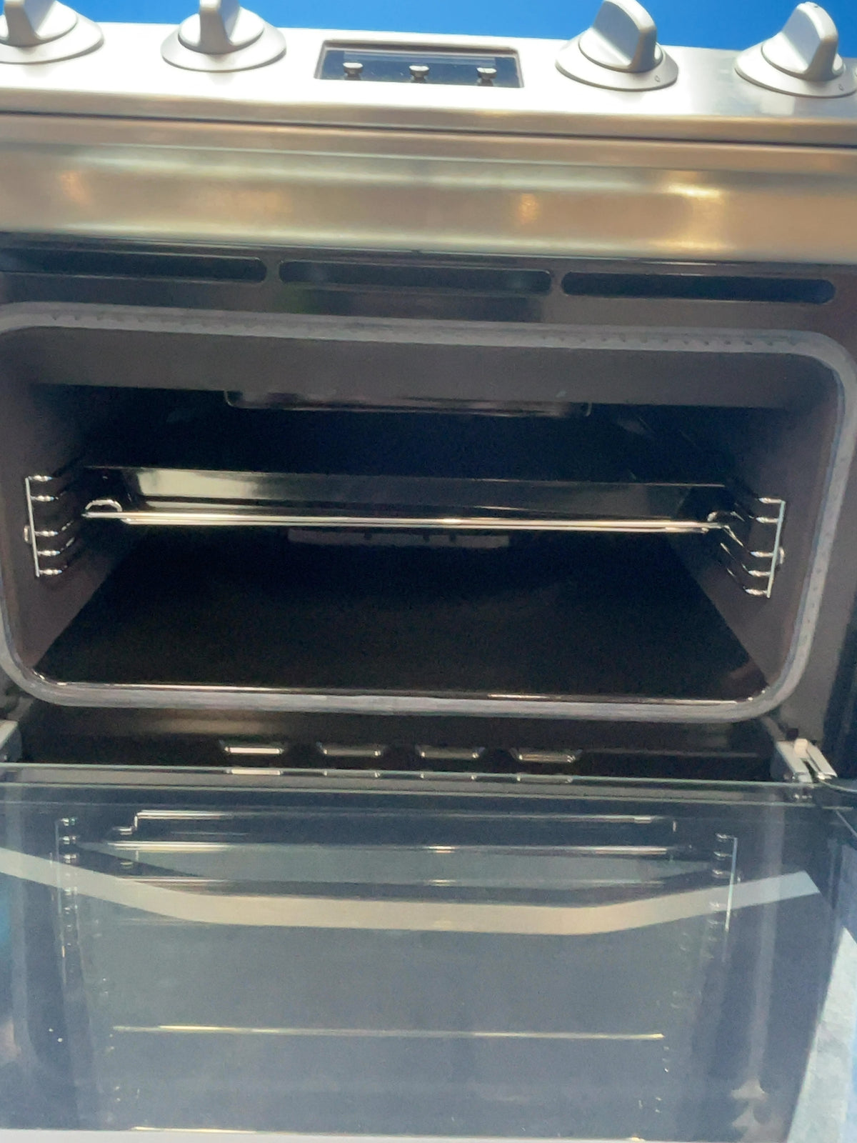#GRC-166-371 - John Lewis Freestanding 60cm Gas Hob Cooker – Double Oven, 4 Gas Burners, Catalytic Liners, Stainless Steel