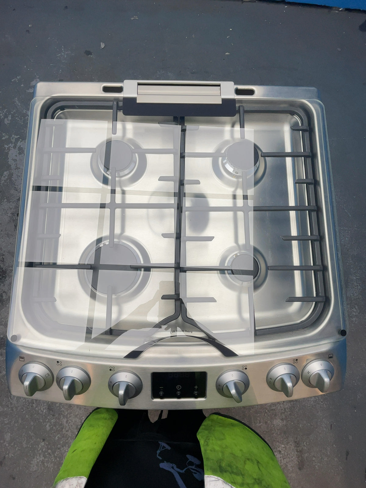 #GRC-166-371 - John Lewis Freestanding 60cm Gas Hob Cooker – Double Oven, 4 Gas Burners, Catalytic Liners, Stainless Steel