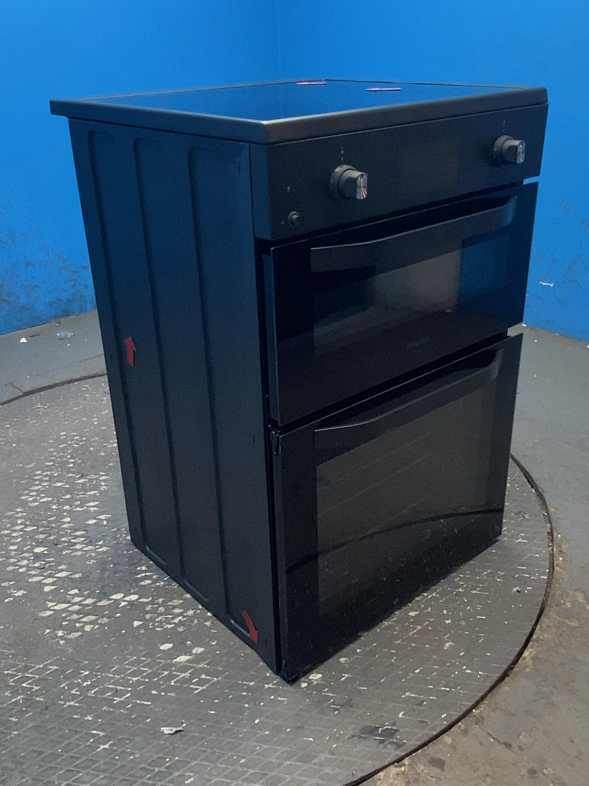 #GRC-166-424 - Hotpoint 60cm Electric Double Oven Cooker – 113L Total Capacity, Induction Hob, Steam Assist