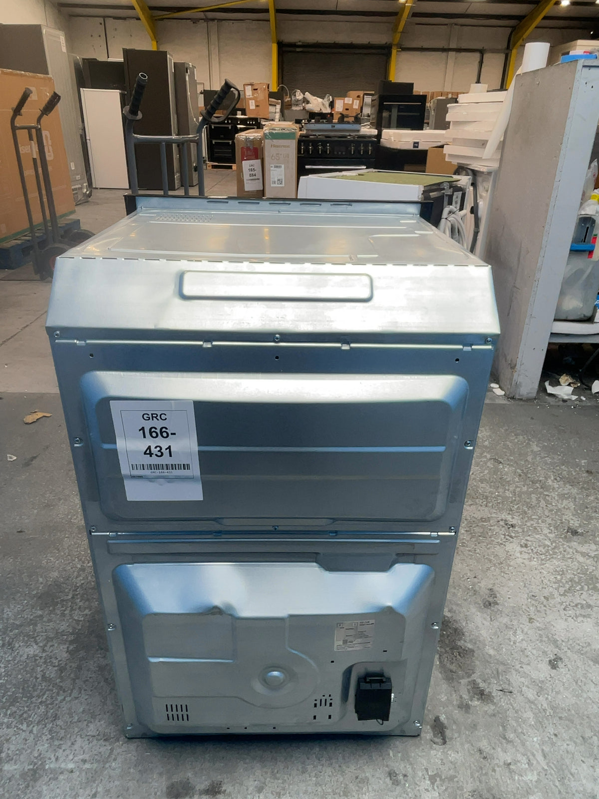#GRC-166-431 - Indesit Built-In Double Oven – 105L Capacity, Fan Main Oven, Twin Grill, Black
