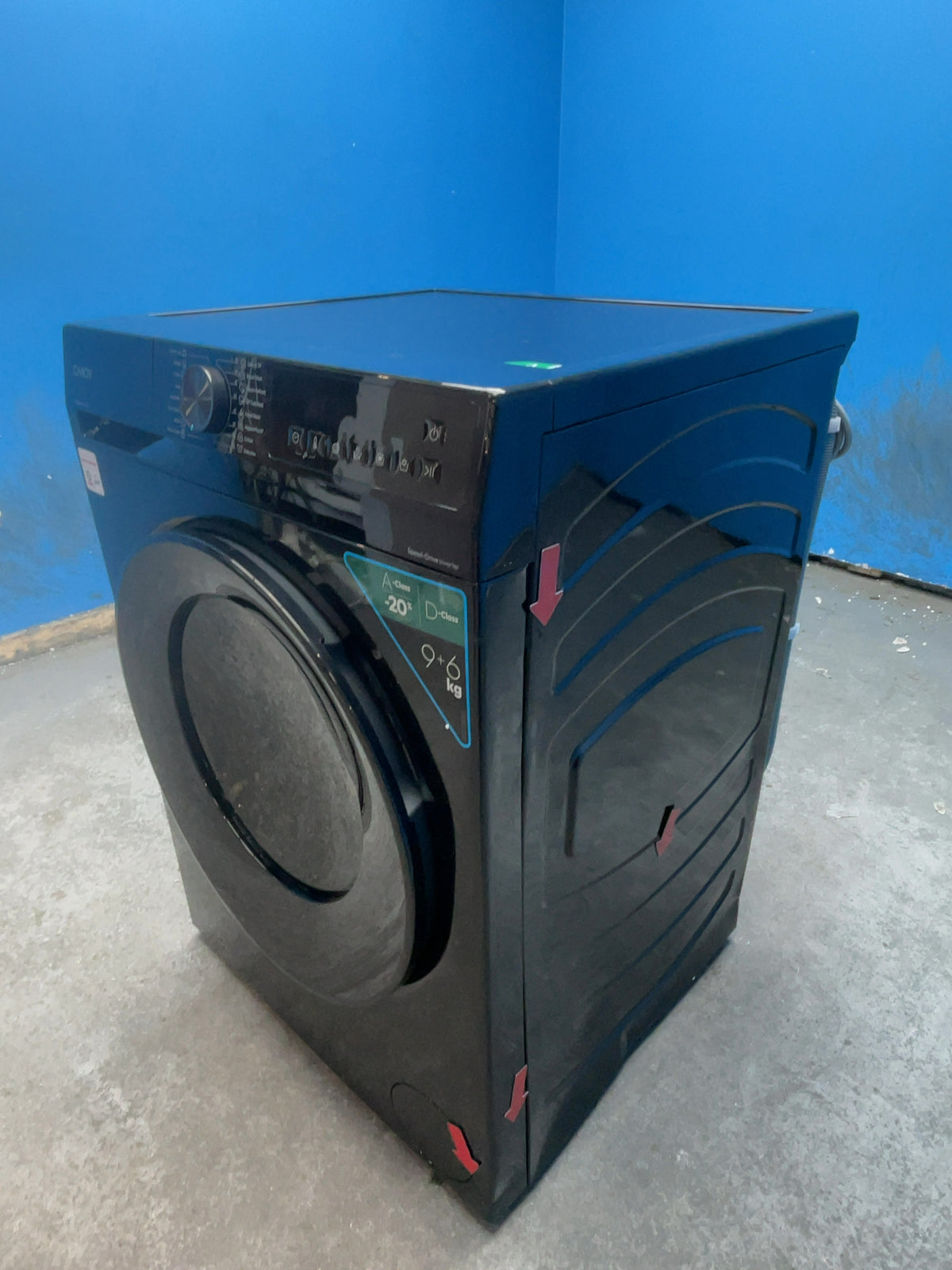 #GRC-166-477 - Candy Quick Pro 9kg Wash 6kg Dry Washer Dryer – 1400rpm, Mix Power System, Black