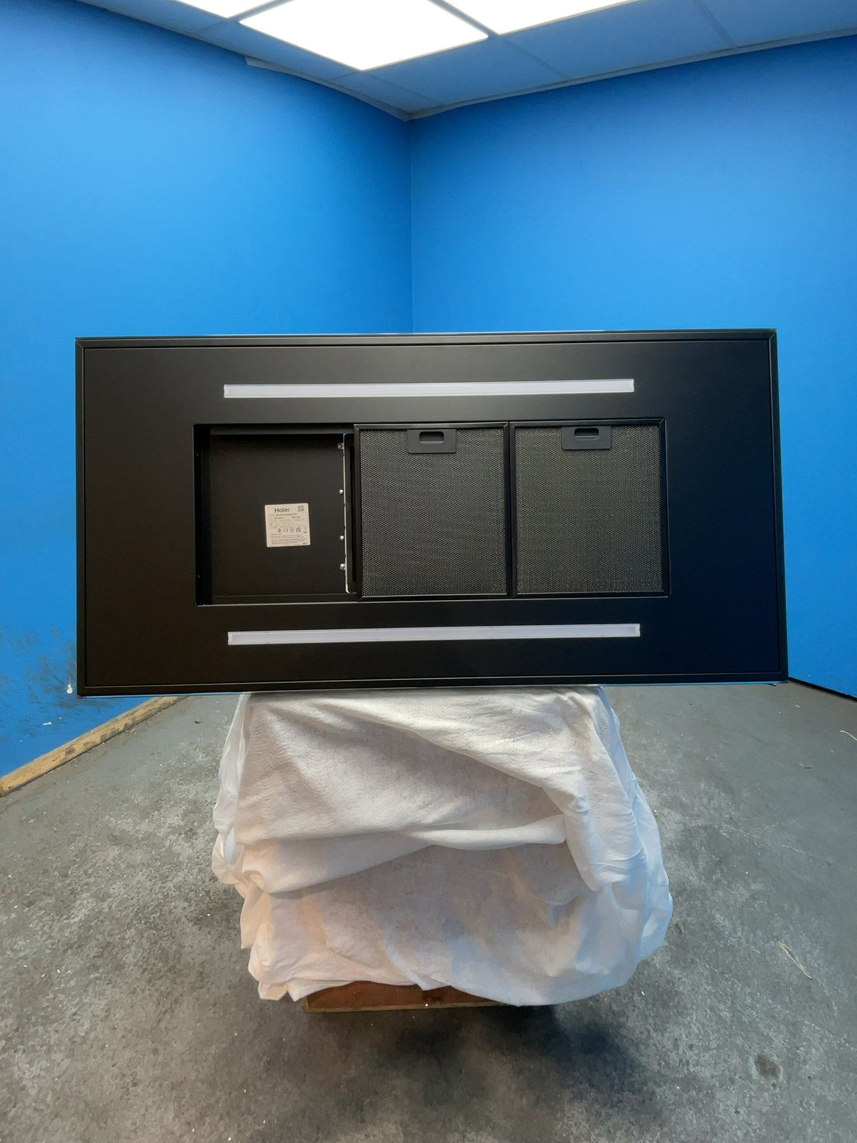#GRC-166-500 - Haier iD Series 6 120cm Island Cooker Hood – Preci Sense AI, Quiet 55dB, Black