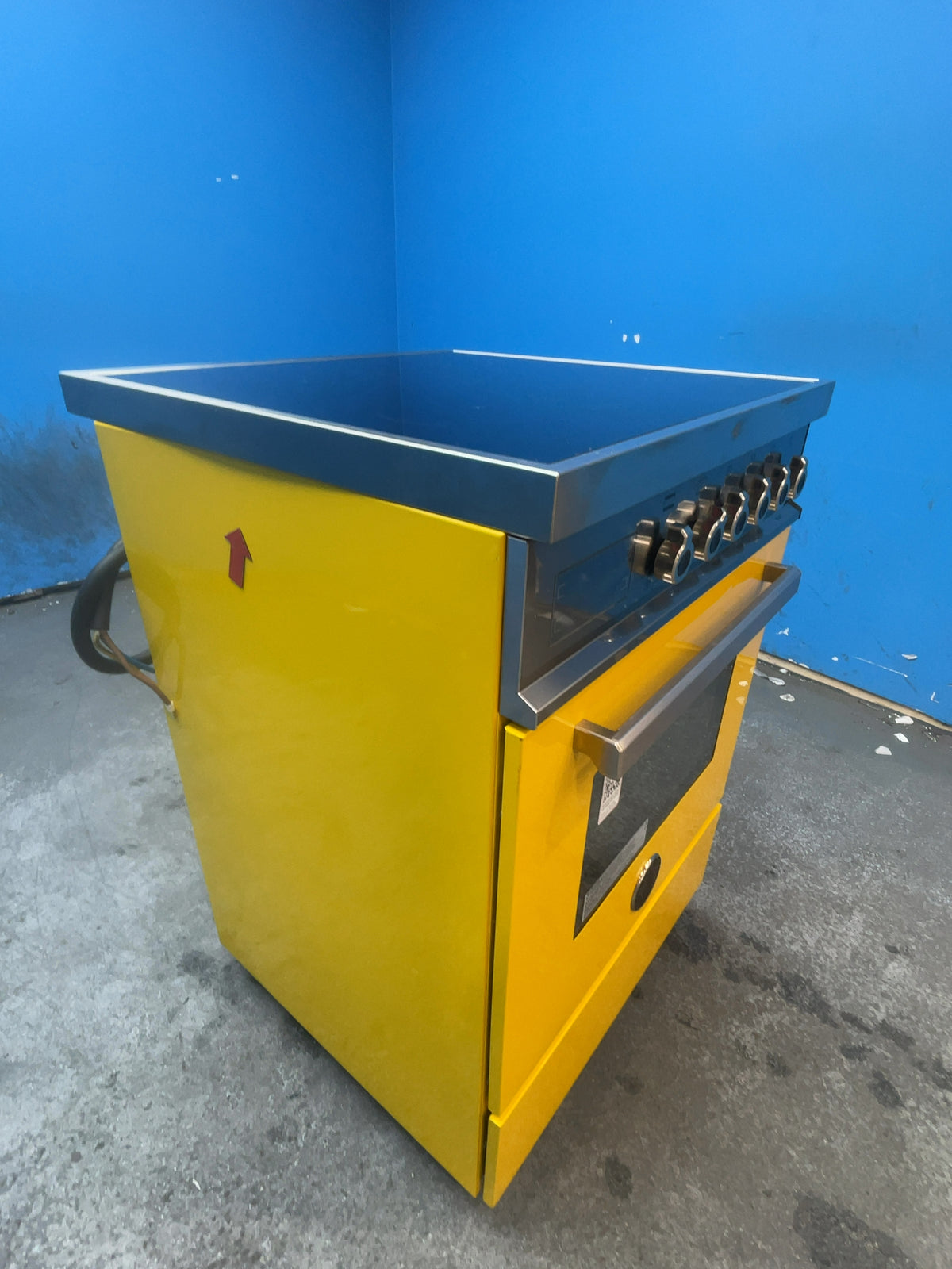 #GRC-166-523 - Bertazzoni Professional 60cm Electric Range Cooker – 69L Oven, 4 Zone Induction Hob, Yellow