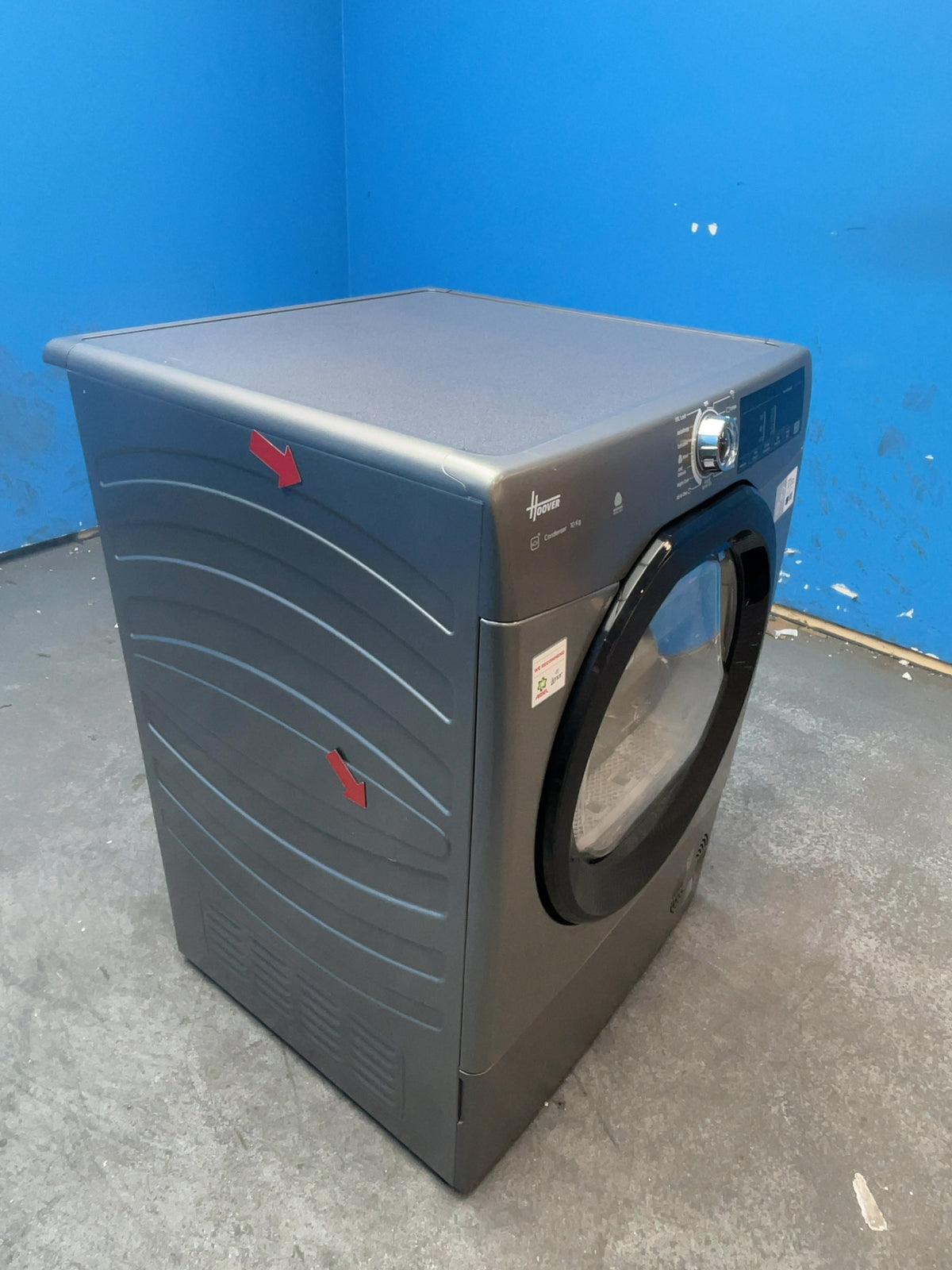 #GRC-166-538 - Hoover 10kg Condenser Tumble Dryer – WiFi Connected, Grey, B Energy Rating