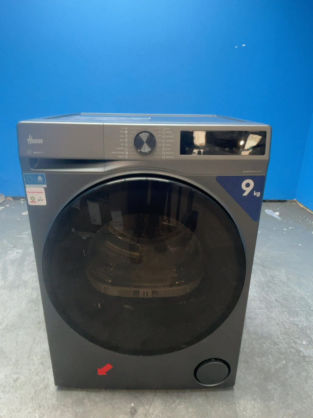 #GRC-166-595 - Hoover Pro Dry Series 5 9kg Heat Pump Tumble Dryer – Sensor Drying, Grey