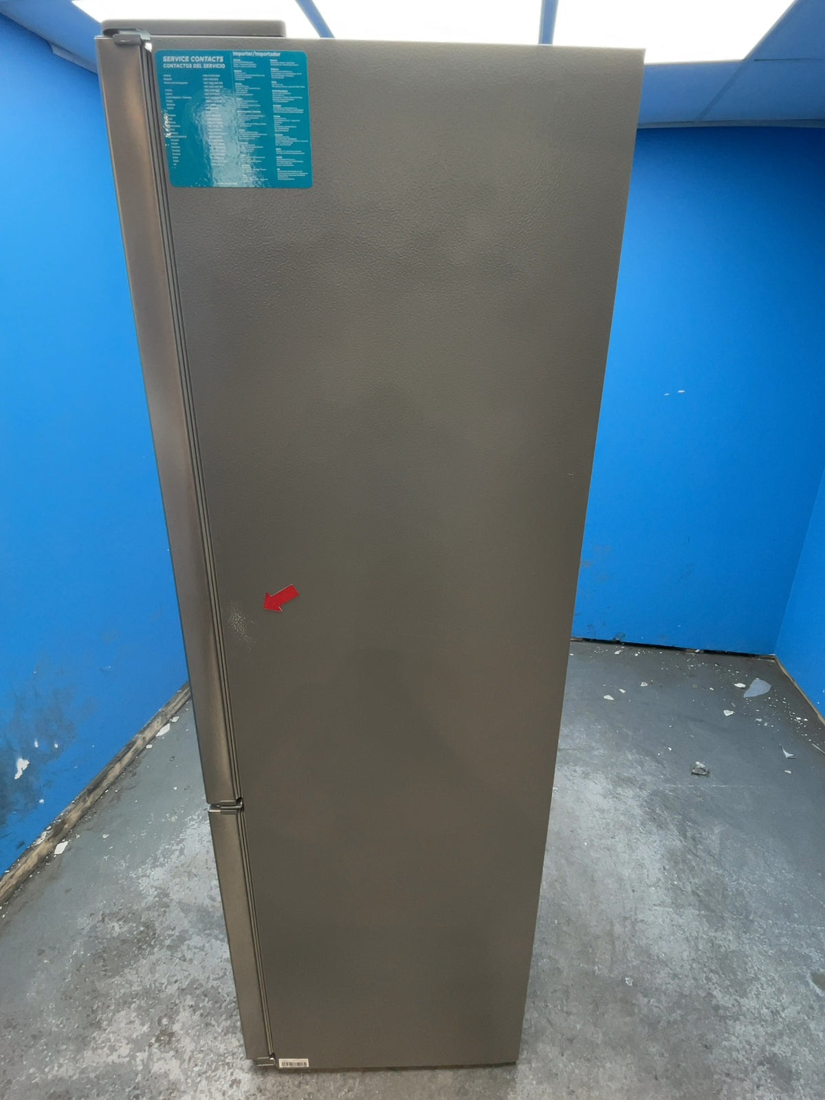 #GRC-166-598 - Midea 59.5cm Fridge Freezer – 310L, Inox, Total No Frost, Smart WiFi
