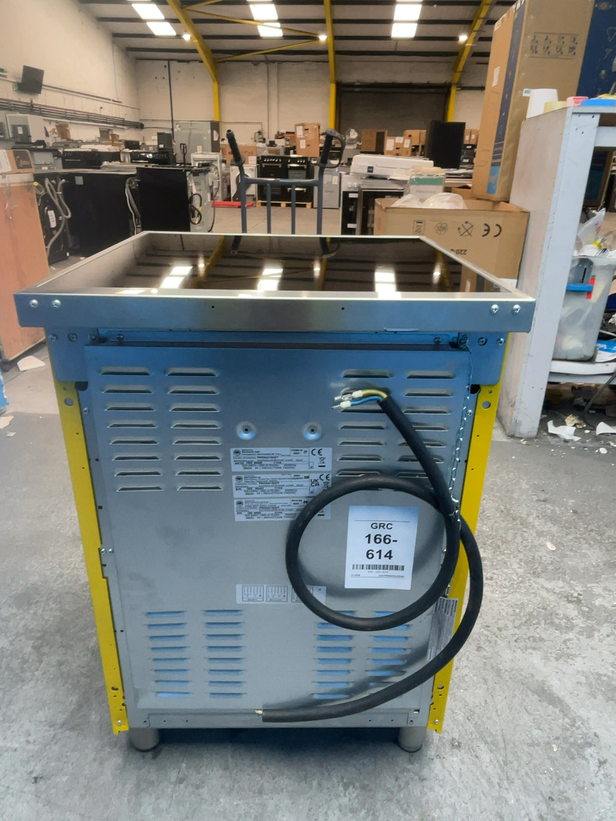 #GRC-166-614 - Bertazzoni Professional 60cm Electric Range Cooker – 69L Oven, 4 Zone Induction Hob, Yellow