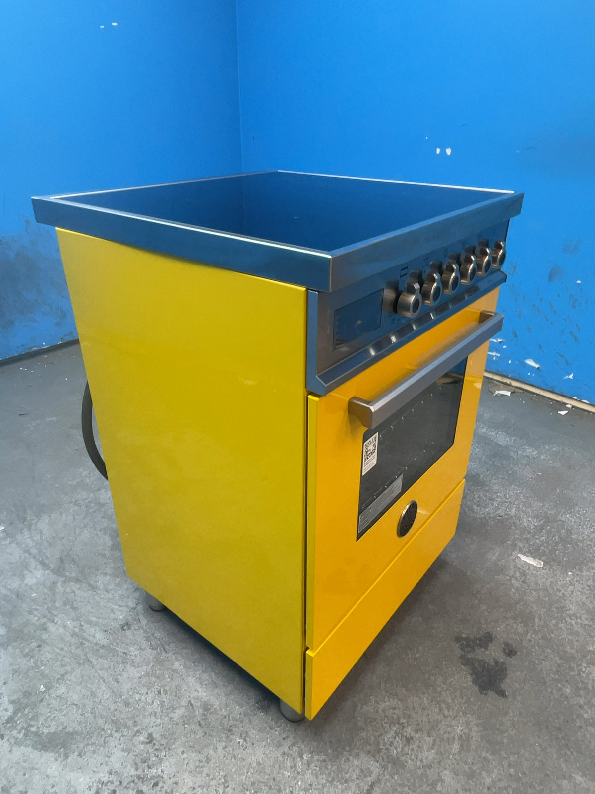#GRC-166-614 - Bertazzoni Professional 60cm Electric Range Cooker – 69L Oven, 4 Zone Induction Hob, Yellow