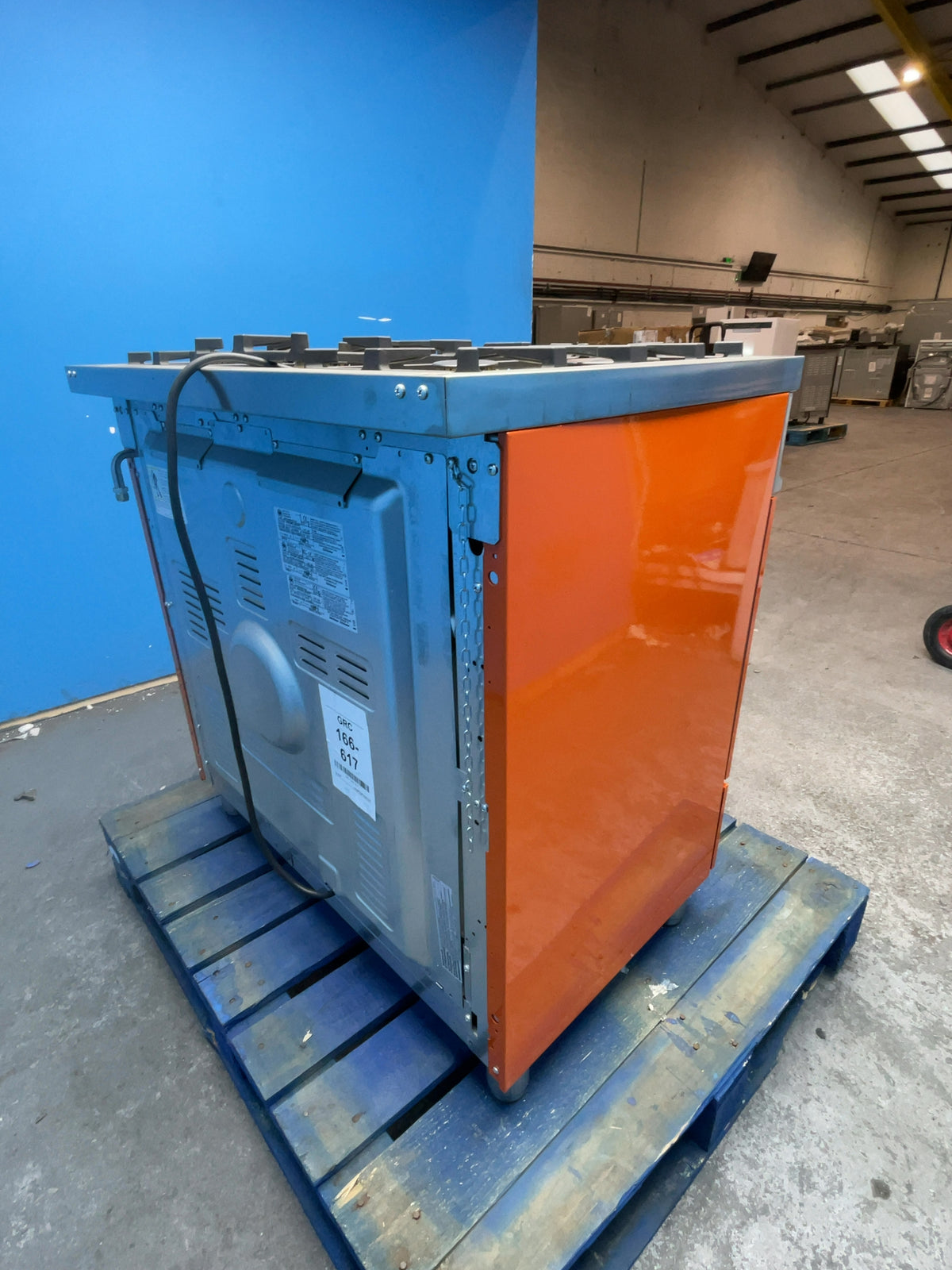 #GRC-166-617 - Bertazzoni Professional 90cm Dual Fuel Range Cooker – 107L Capacity, Twin Electric Oven, 6 Gas Burners, Arancio Orange