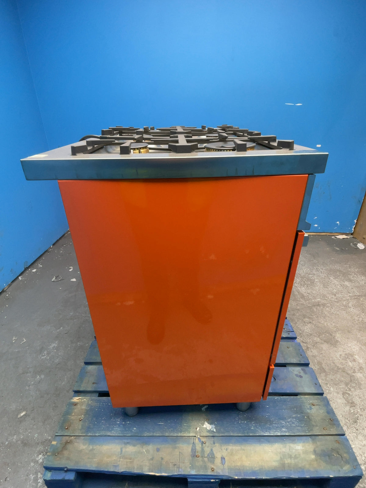 #GRC-166-617 - Bertazzoni Professional 90cm Dual Fuel Range Cooker – 107L Capacity, Twin Electric Oven, 6 Gas Burners, Arancio Orange