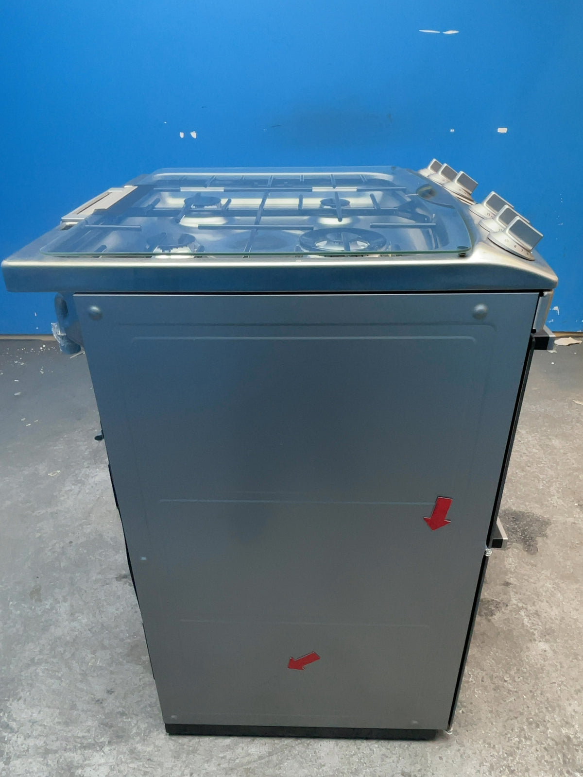 #GRC-166-625 - AEG 60cm Double Oven Gas Cooker – Stainless Steel Hob, Self-Clean, Silver