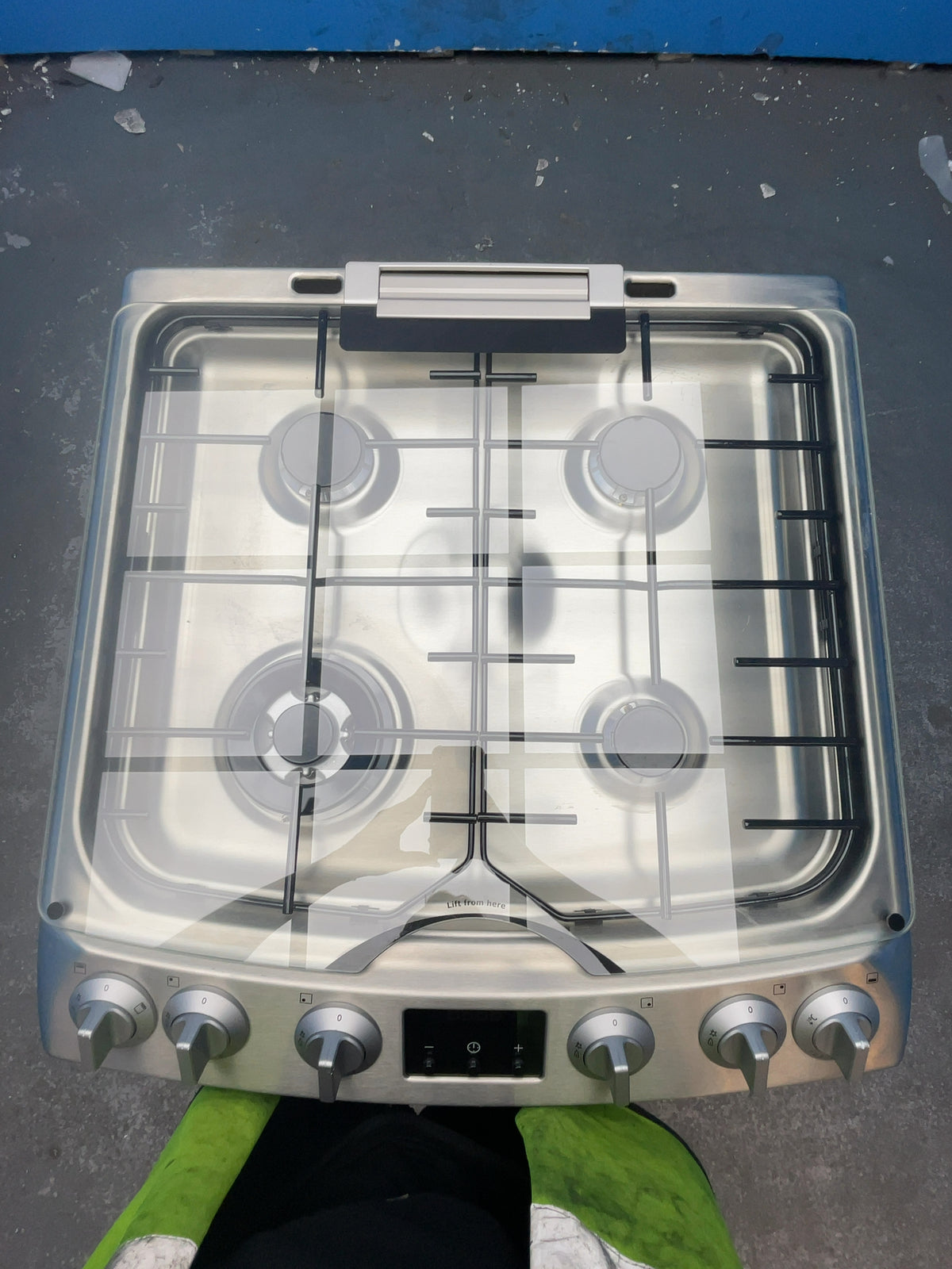 #GRC-166-625 - AEG 60cm Double Oven Gas Cooker – Stainless Steel Hob, Self-Clean, Silver