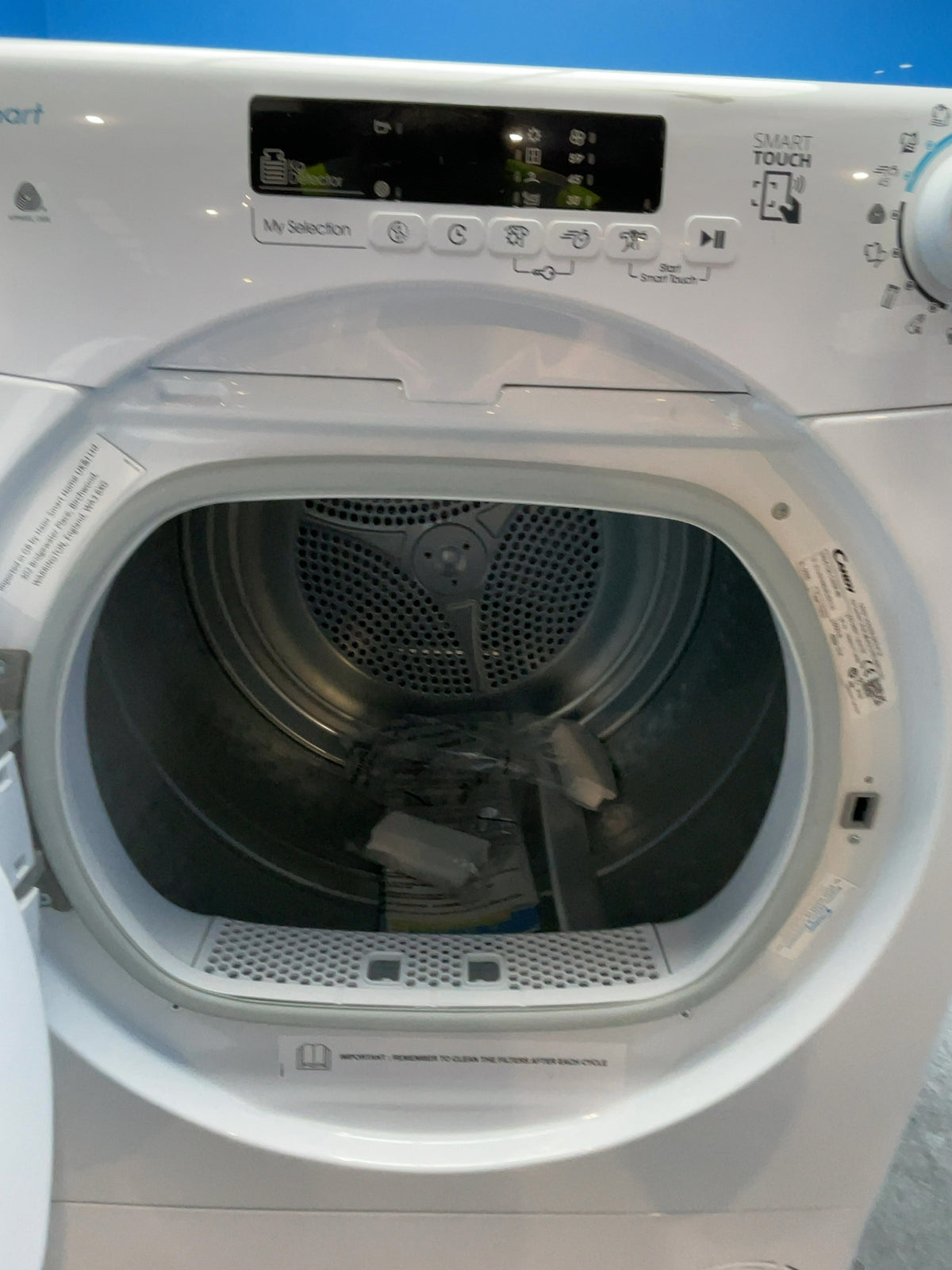 #GRC-166-640 - Candy Smart 10kg Condenser Tumble Dryer – Sensor Drying, White, G Energy Rating