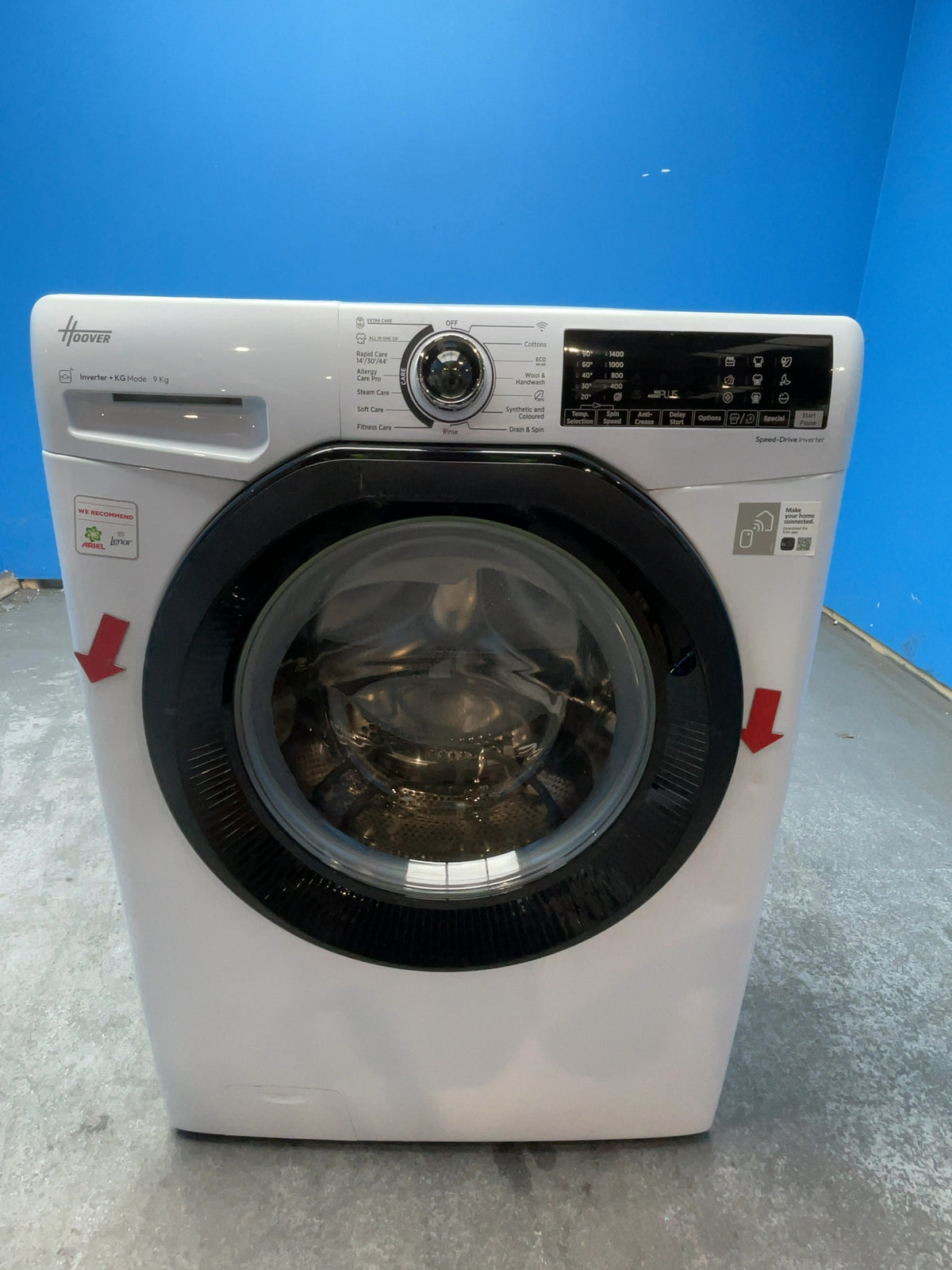 #GRC-166-648 - Hoover H-WASH 350 9kg 1400rpm Washing Machine – Allergy Care Pro, White