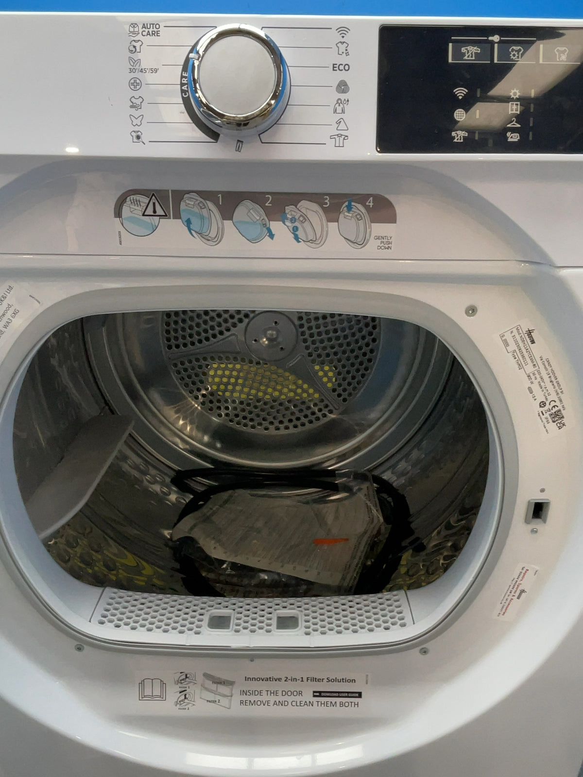 #GRC-166-664 - Hoover H-DRY 500 11kg Heat Pump Tumble Dryer – White, A++ Energy Rating