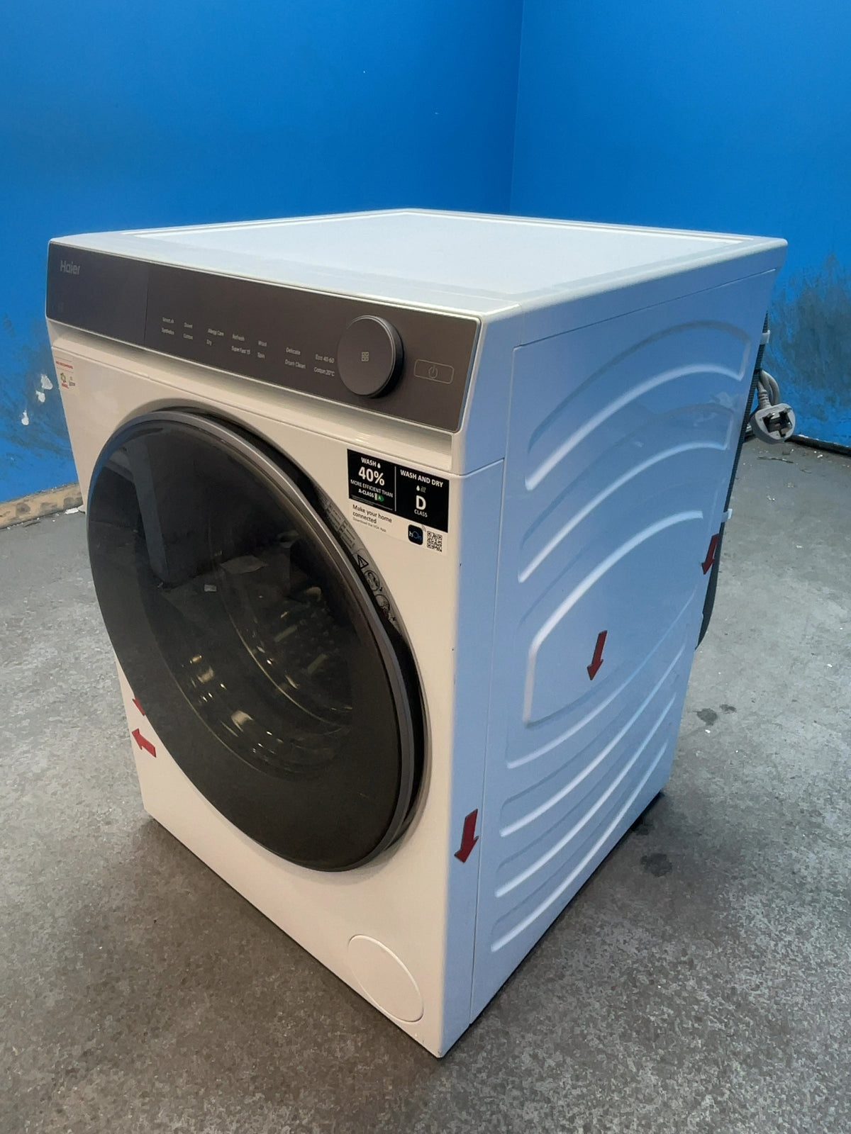 #GRC-166-709 - Haier Washer Dryer – 12kg Wash, 8kg Dry, 1400rpm, WiFi Connected, White