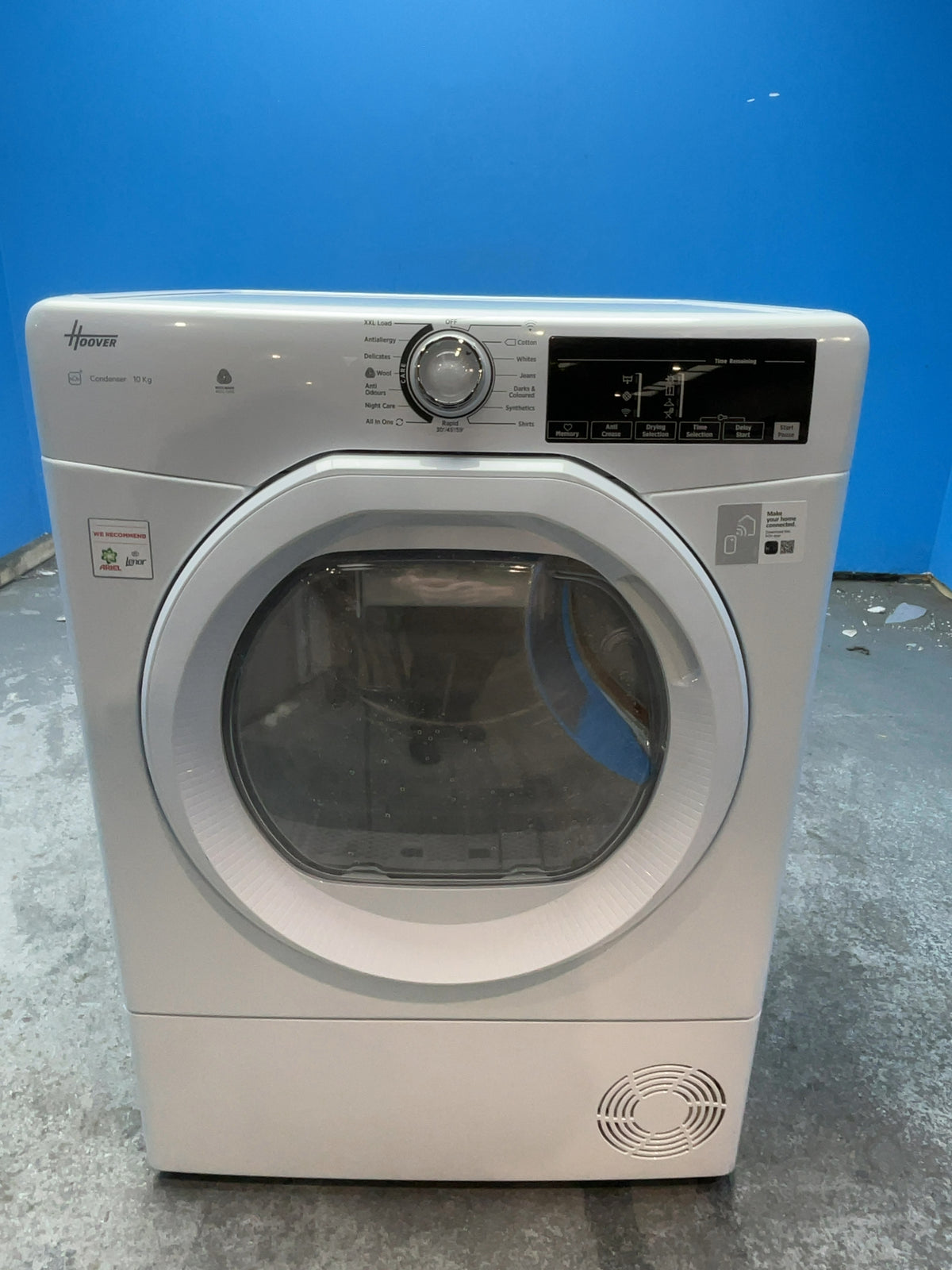 #GRC-166-778 - Hoover 10kg Condenser Tumble Dryer – Sensor Drying, White, B Energy Rating